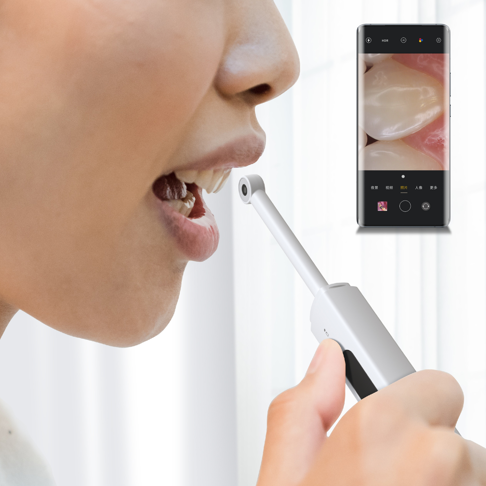 Dental 1080P Wireless Oral Camera 8 LEDs HD Digital Imaging Intraoral Endoscope