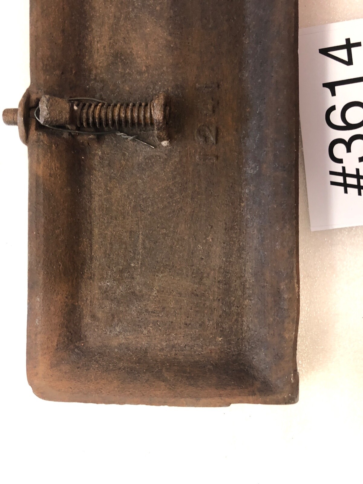 Frost & Wood Smith’s Falls Canada Cast Iron Drawn Mower Toolbox Lid No. 1241