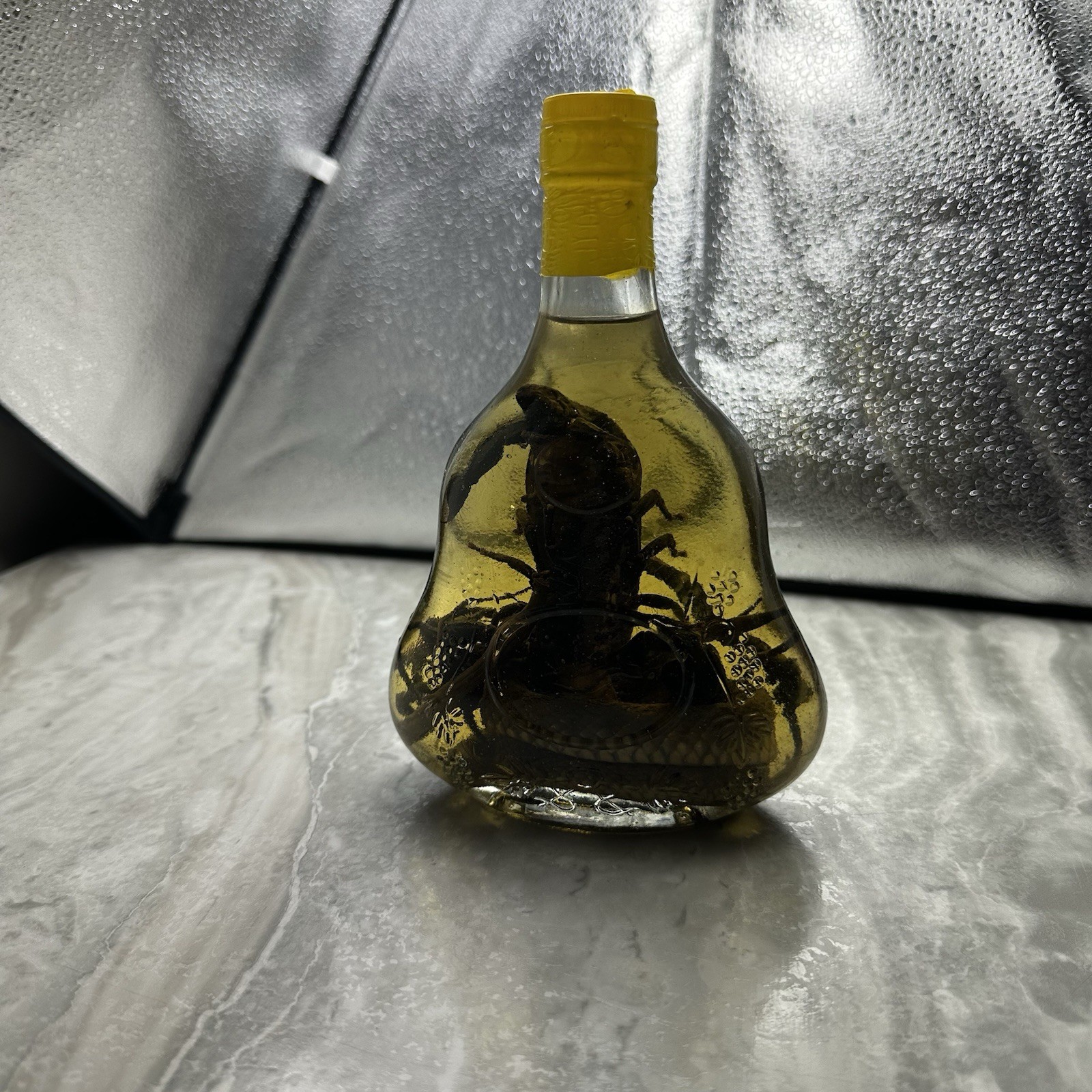 Cobra Snake And A Scorpion In A Glass Bottle 7" Tall - Snake Wine?