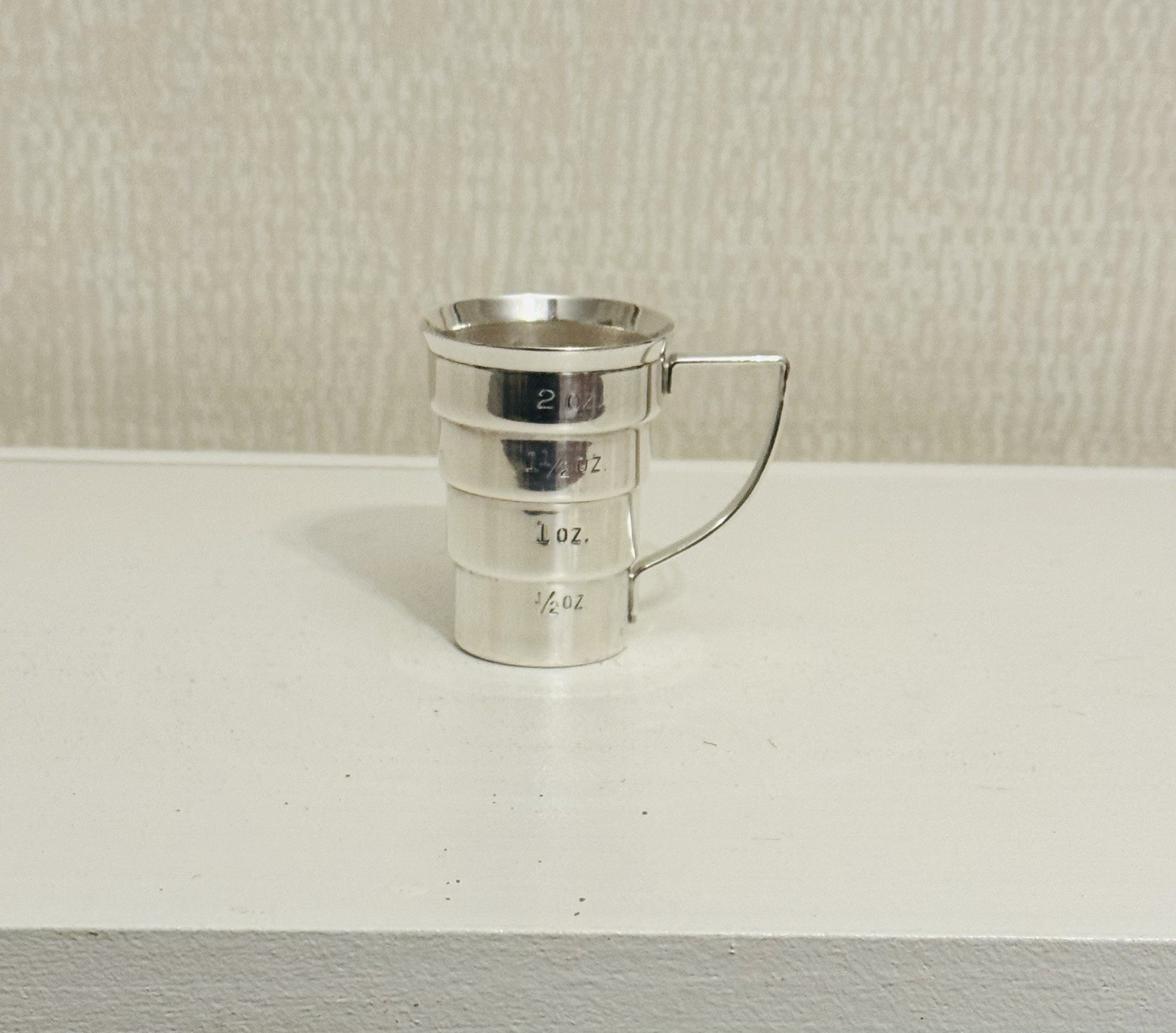 Napier Vintage Silver Plated Stepped Jigger Bar Measuring Tool