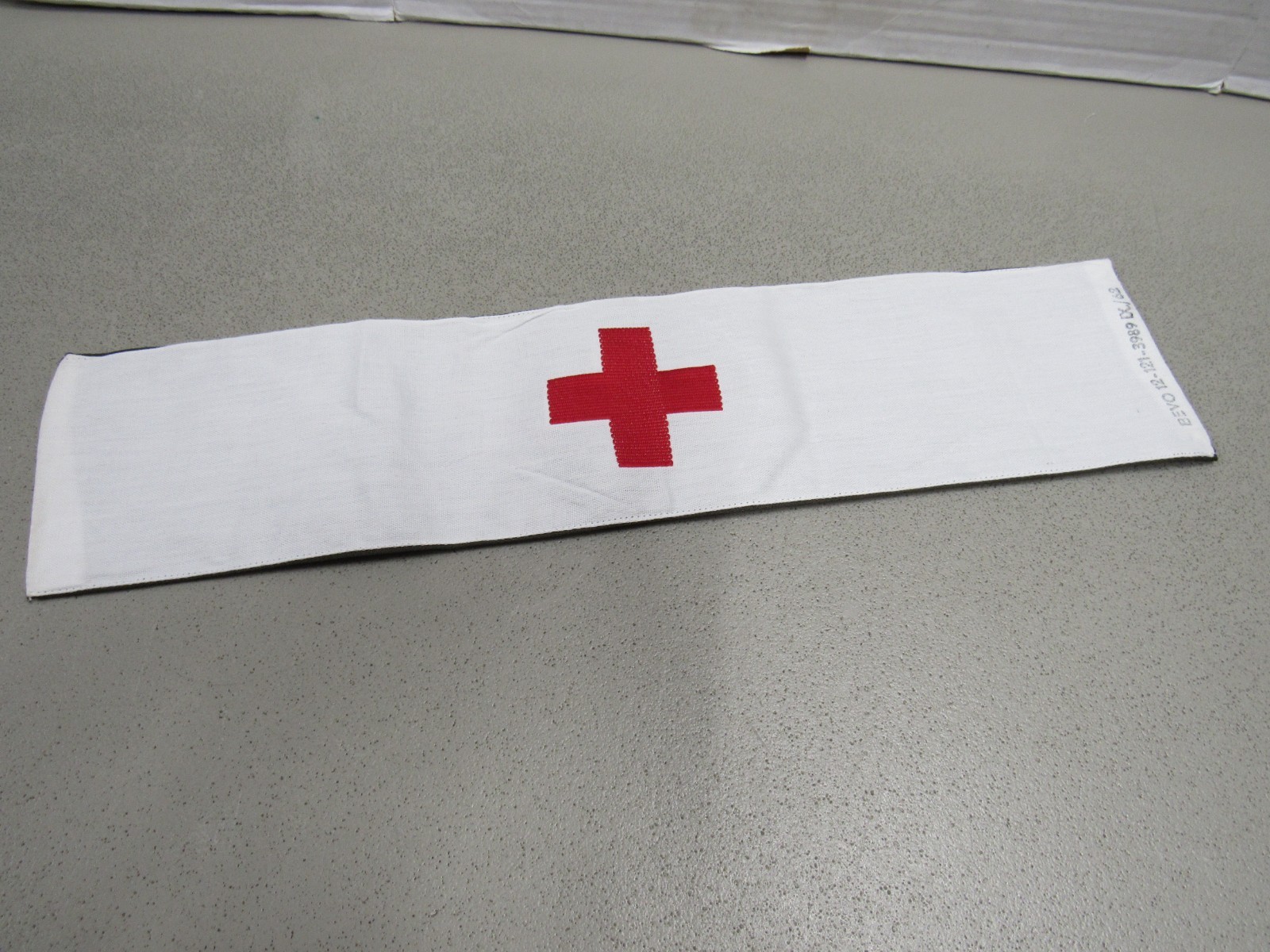 West German Red Cross Armband Cloth OD White Reversible Medic 1960s NOS