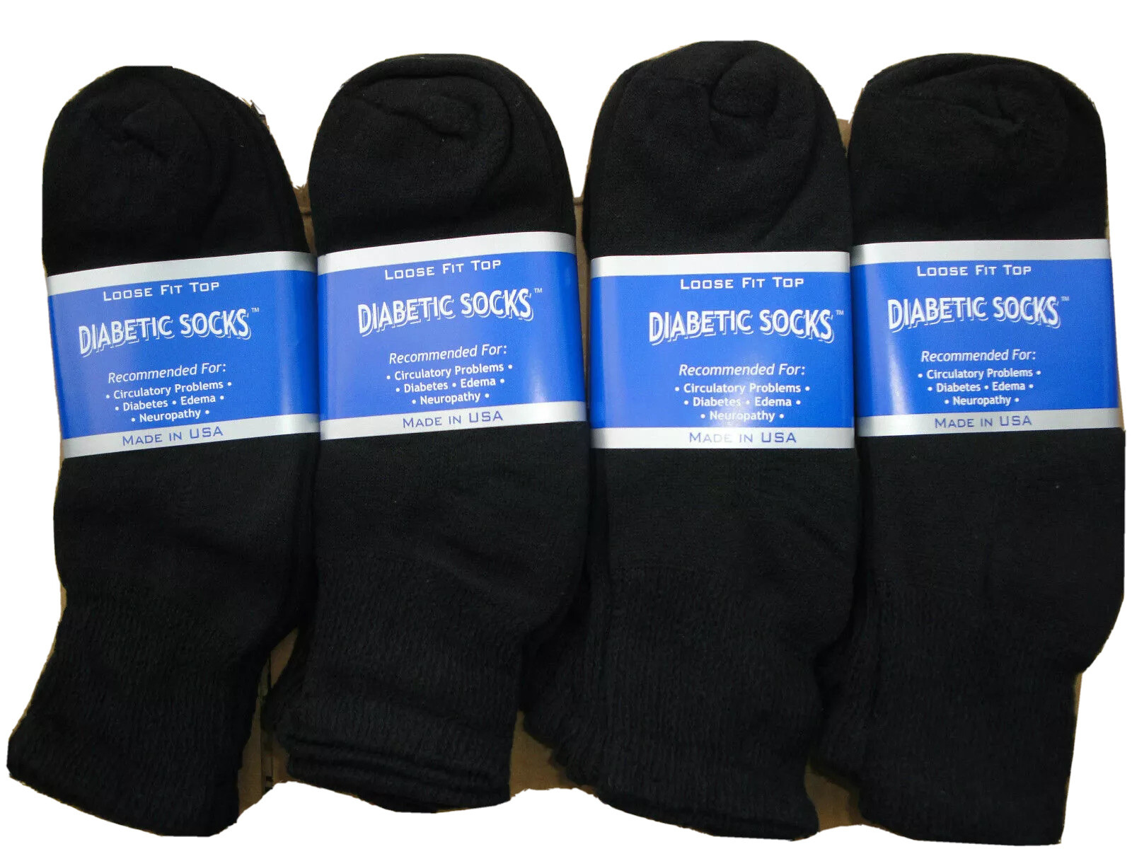 BEST QUALITY 3, 6, & 12 pairs Diabetic Socks Physician Approved MADE IN USA