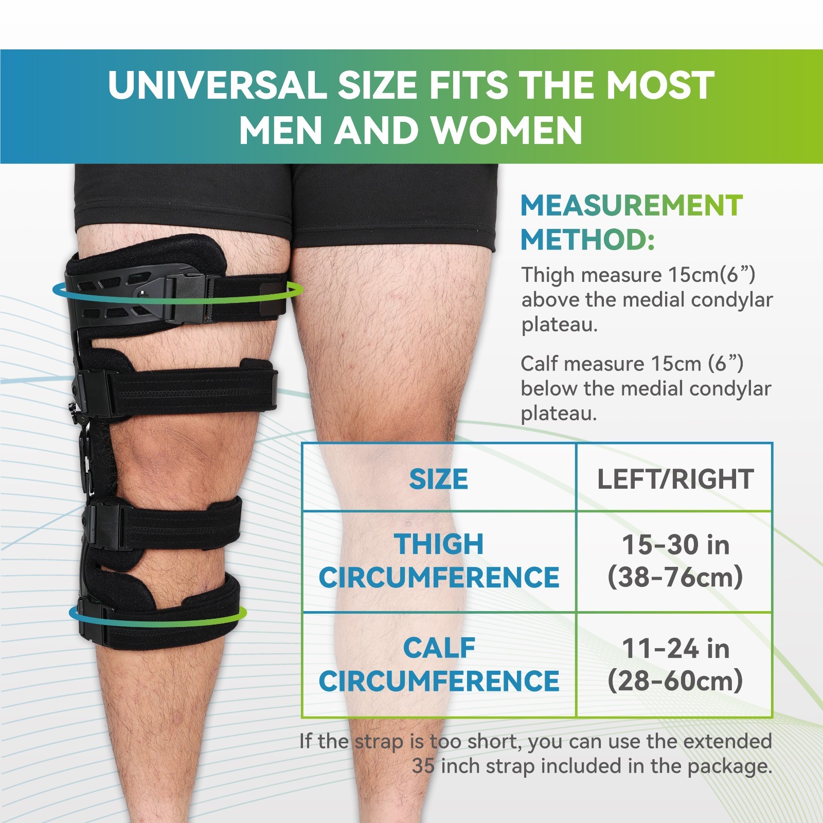 Bone-on-Bone Knee Pain Relief Brace,Support for Arthritis Pain & Joint Stability