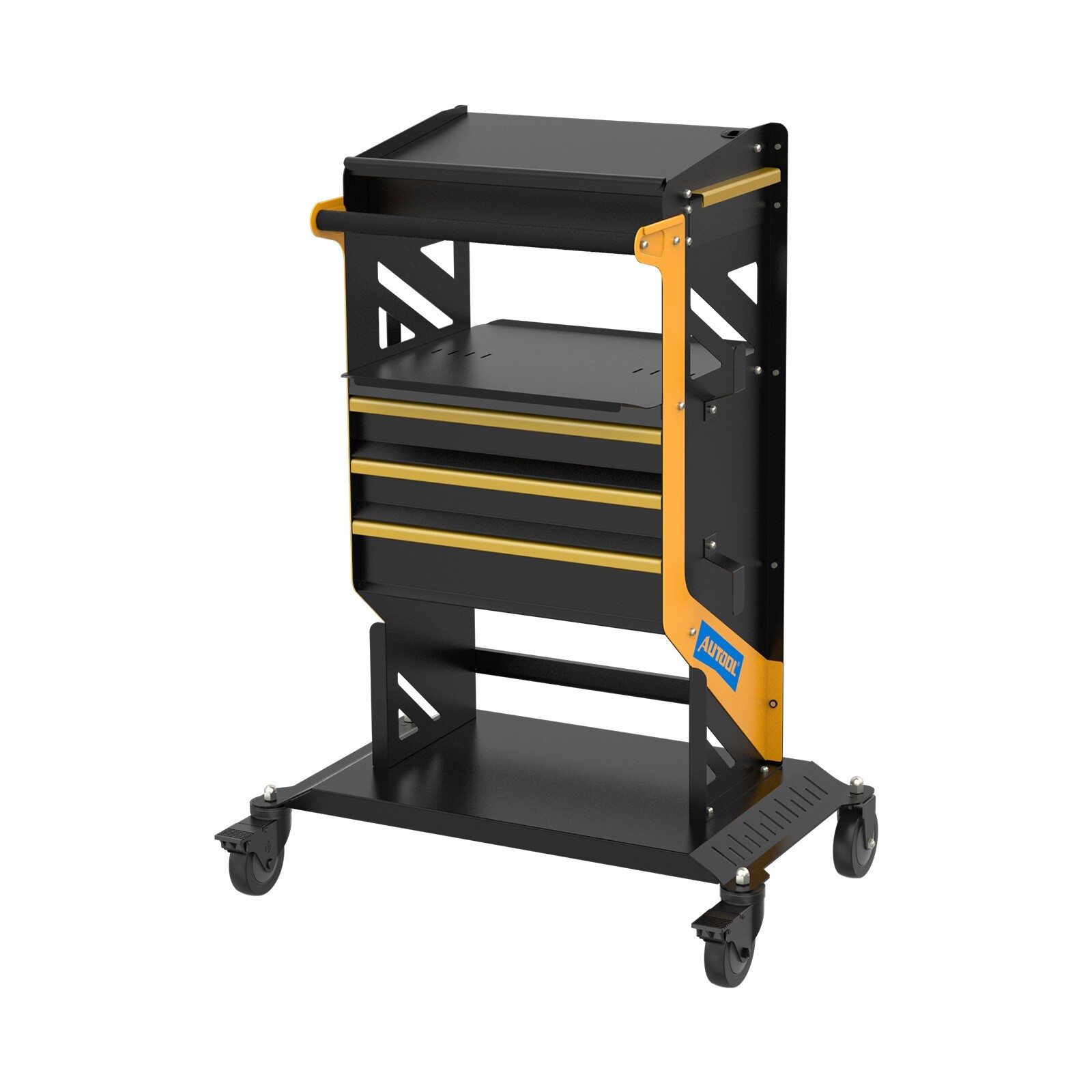 4 Tier Rolling Tool Cart Workshop For ECU Reprogramming Power Suppl Diagnostic