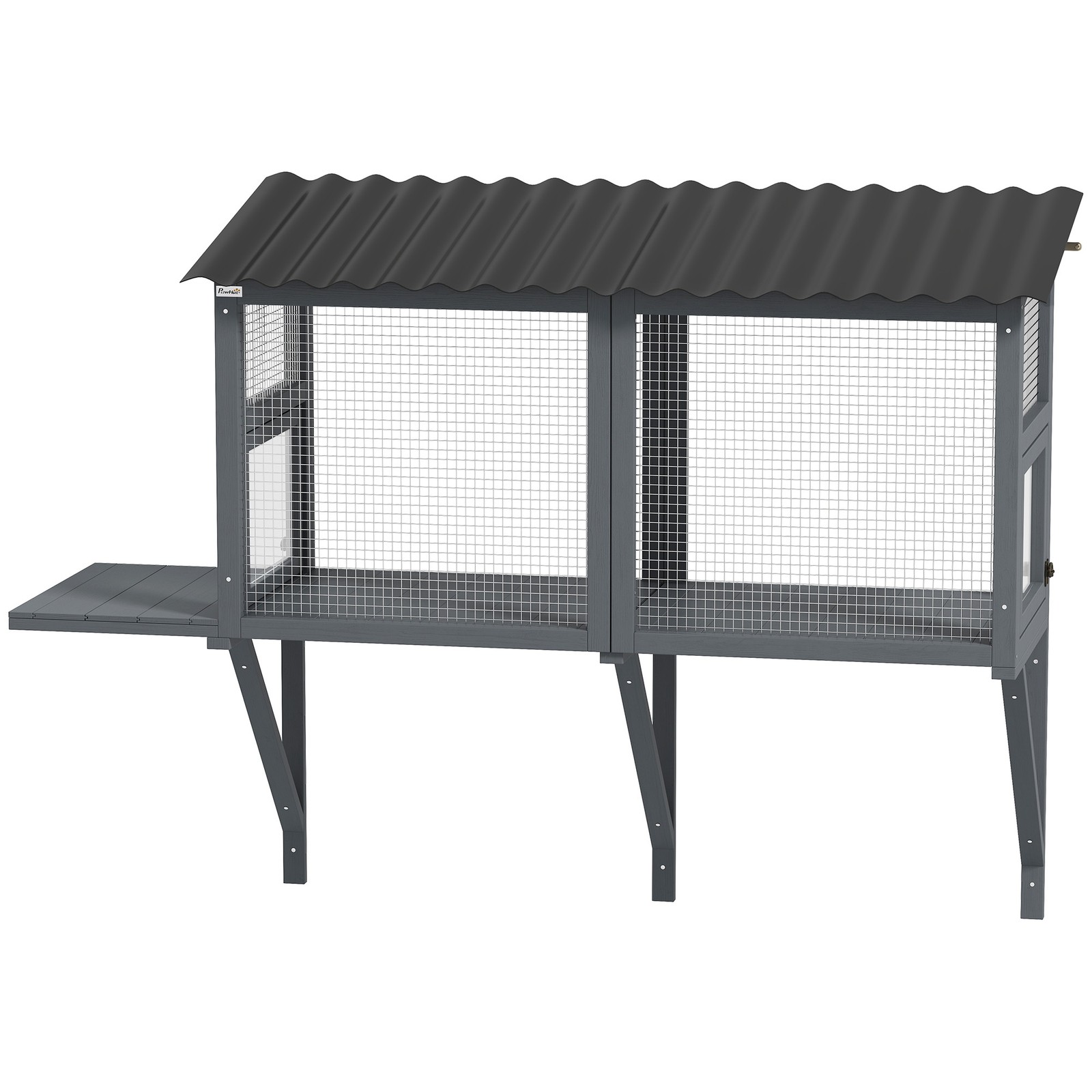 Outdoor Cat Catio, Cat Enclosure Window Perch with Jumping Platform