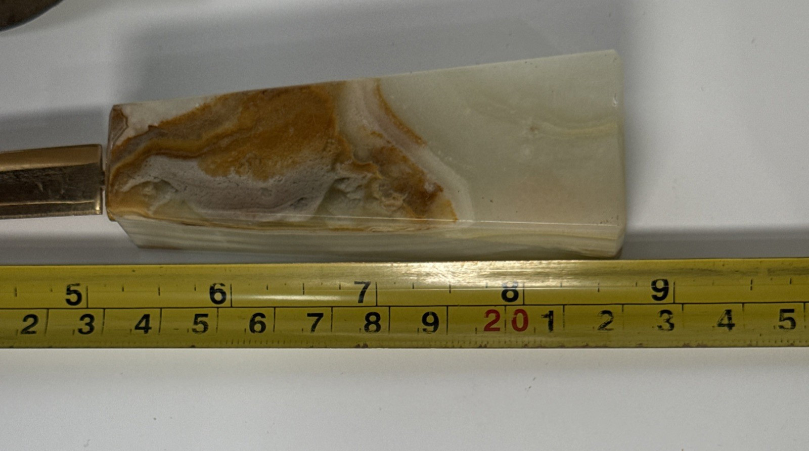 Onyx Italian Marble Rocker Desk Ink Blotter & Letter Opener