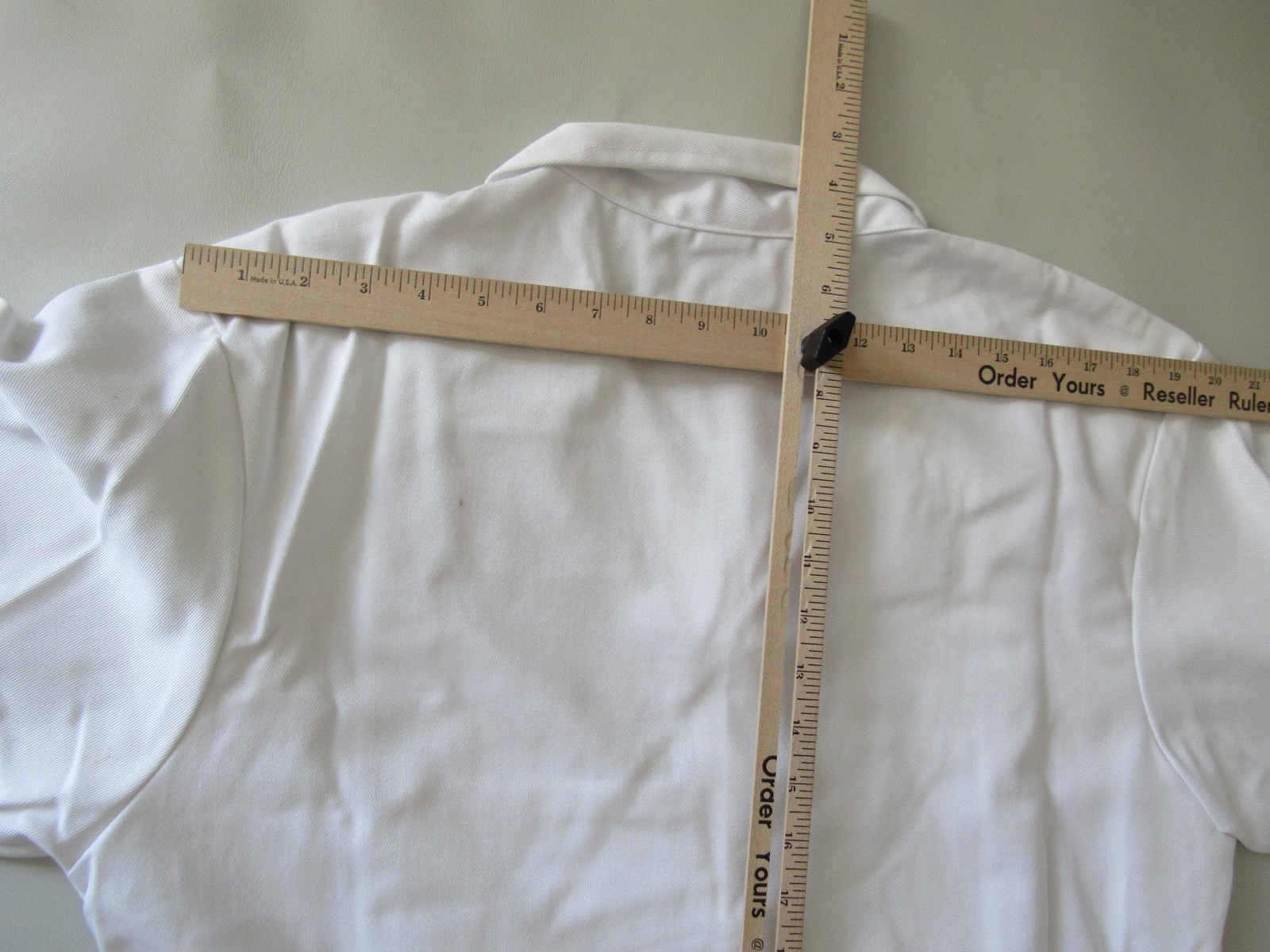 Lab Coat Long Jacket Mens 44 White 100% Cotton Medical Doctor Pockets 22-2WT