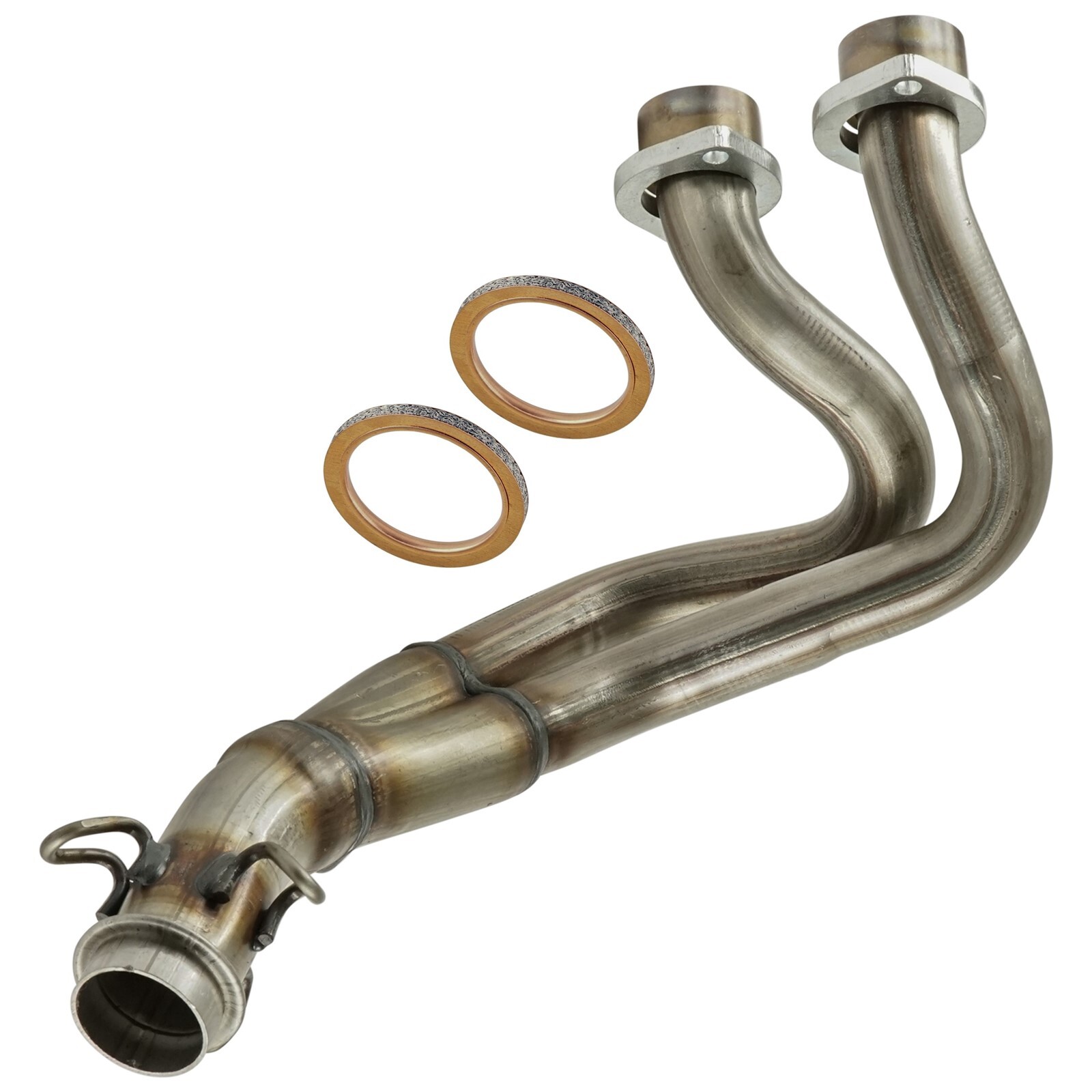 Exhaust Pipe w/ Gaskets For Yamaha Rhino 700 YXR700F 4x4 FI Side By Side 08-012