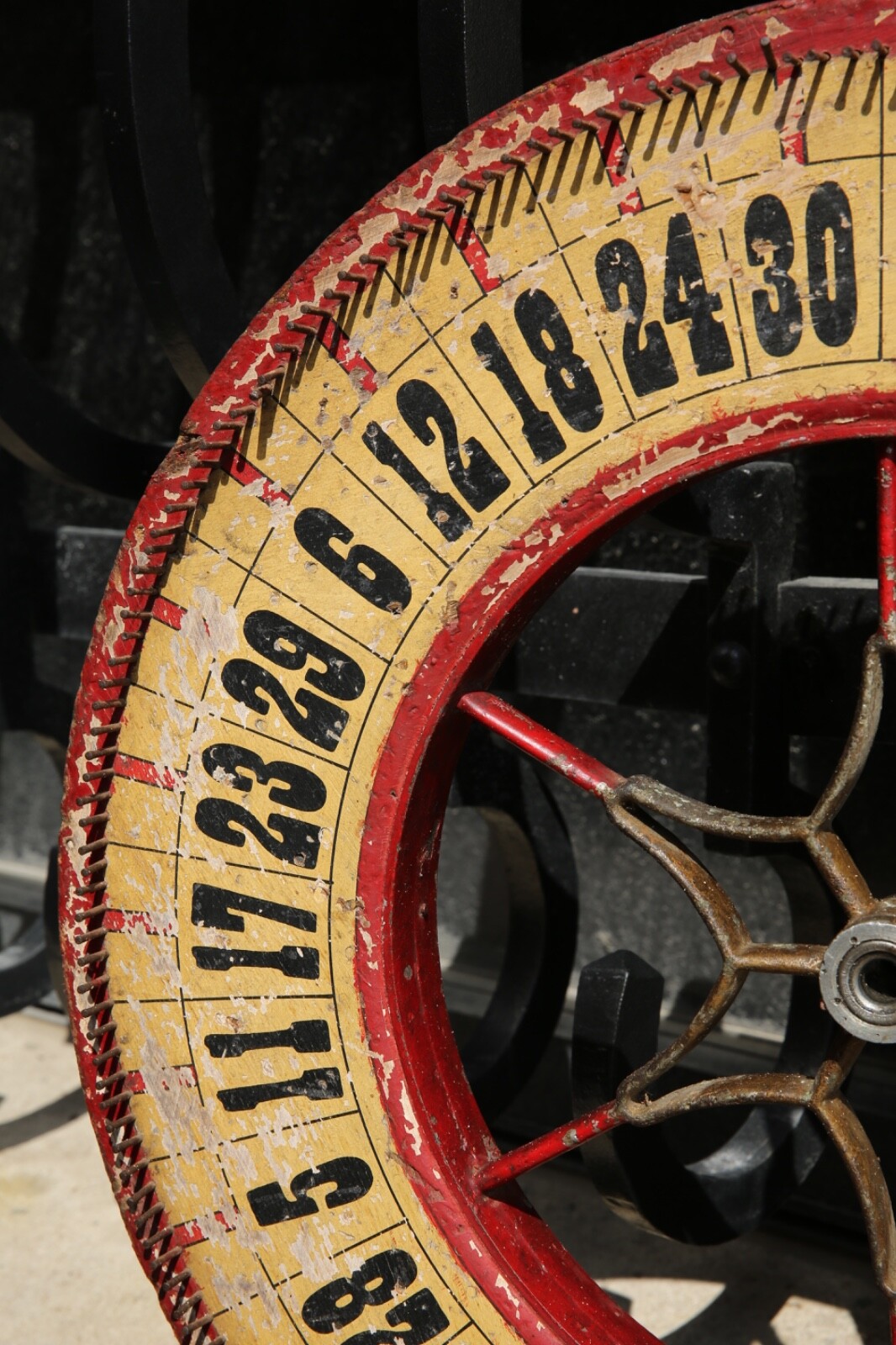 Antique Wood Roulette Gambling Gaming Carnival Wheel Casino Game Vintage Circus