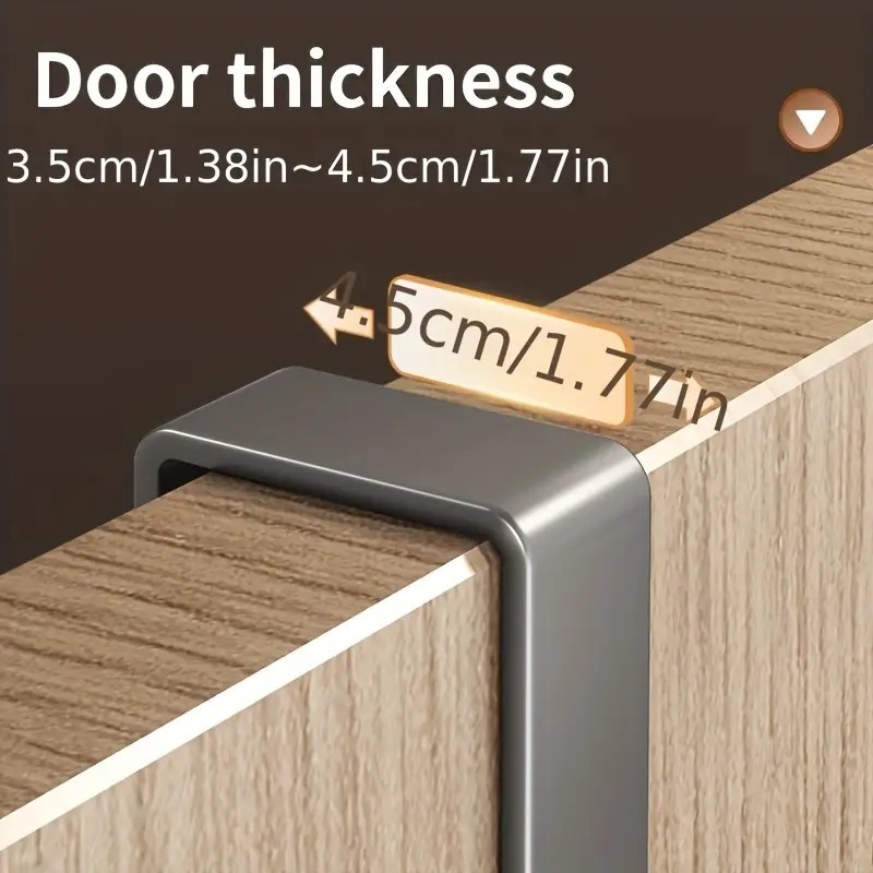 Over the Door 6 Hooks Rack Hanger Bathroom Metal Organizer for Clothes Hats Bags