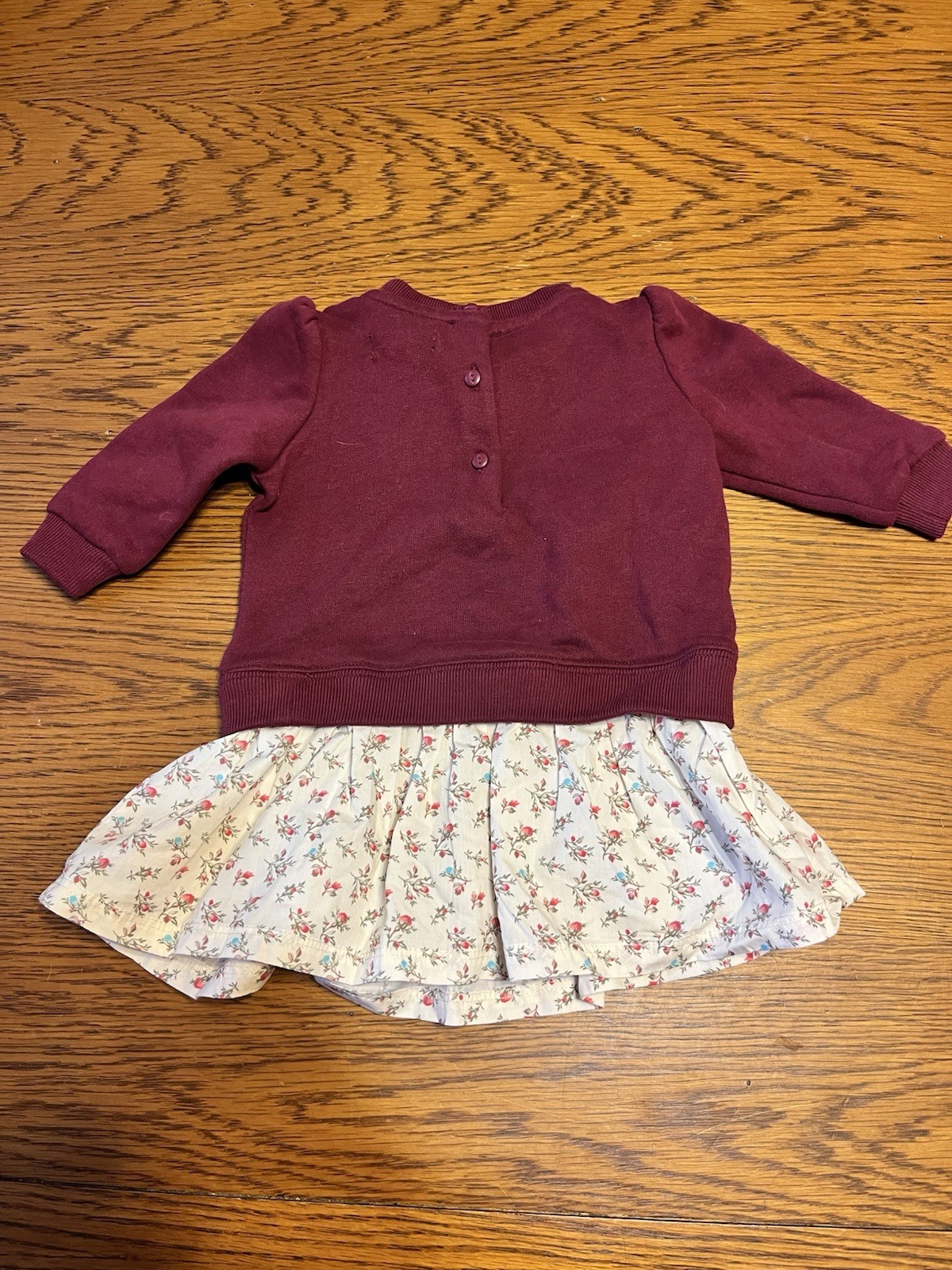 Polo Ralph Lauren Floral Fleece Sweatshirt Dress Baby Girl Size 6 Months NEW