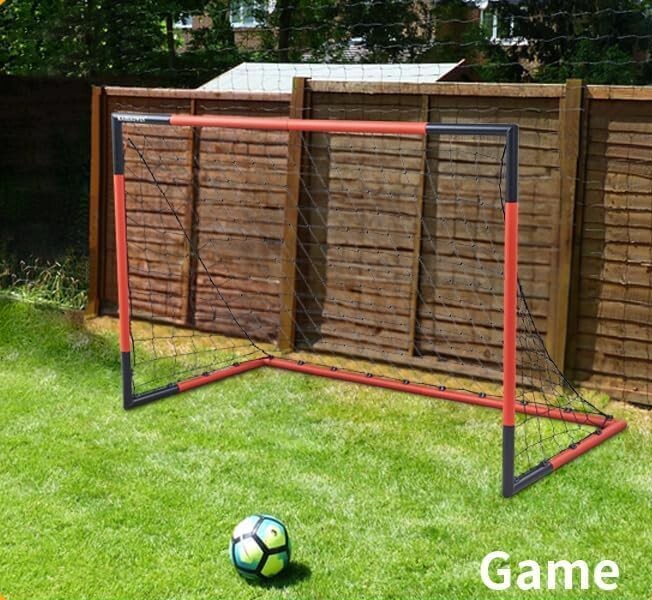6'x4' Set of 2 Soccer Goal, Steel Frame Goal,Heavy Duty Metal Soccer Goals