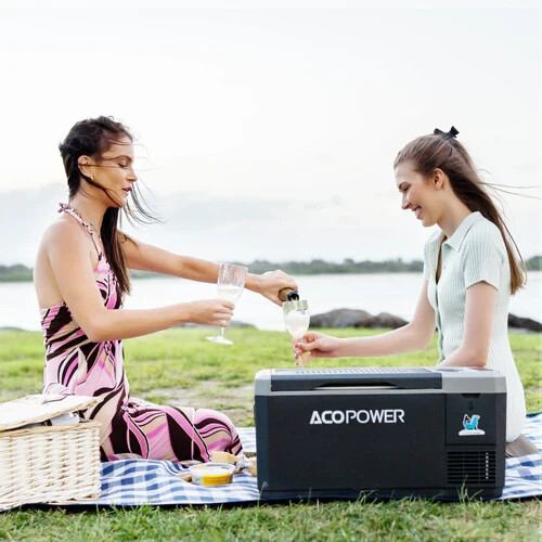 ACOPower 19QT Mini Solar Powered Car Fridge Freezer, Truck RV APP Control