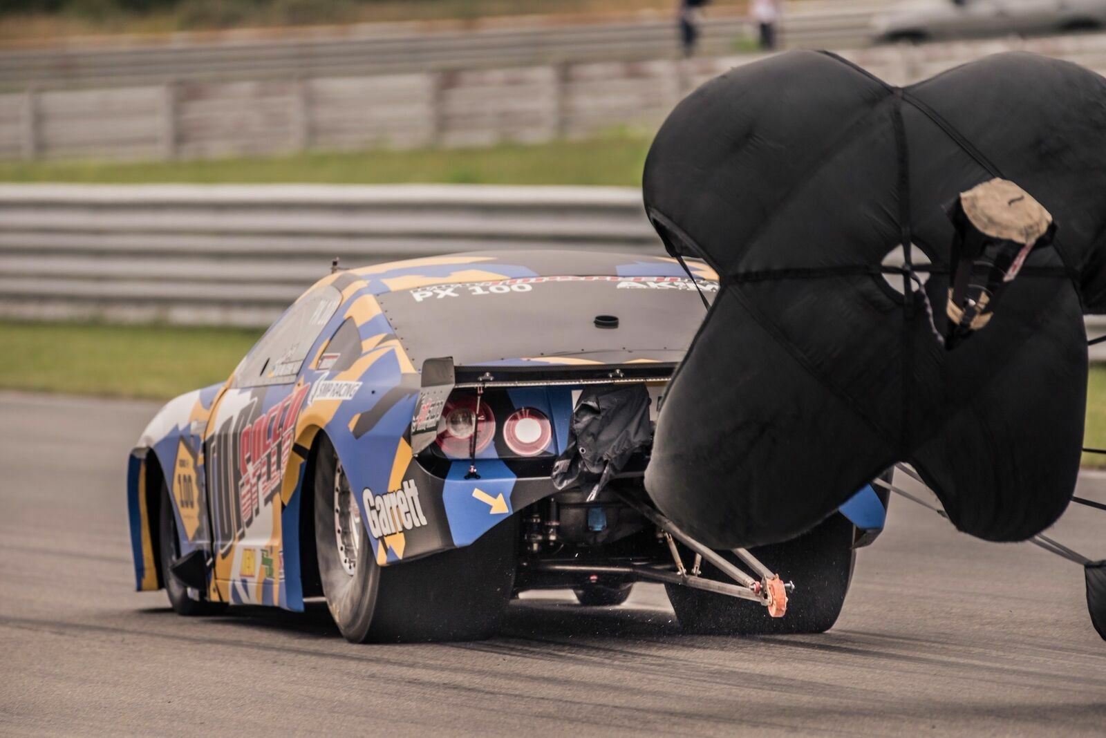 DRAG RACING 12' PARACHUTE SPRING LOADED DRAG SAFETY CHUTE BLUE RACERDIRECT