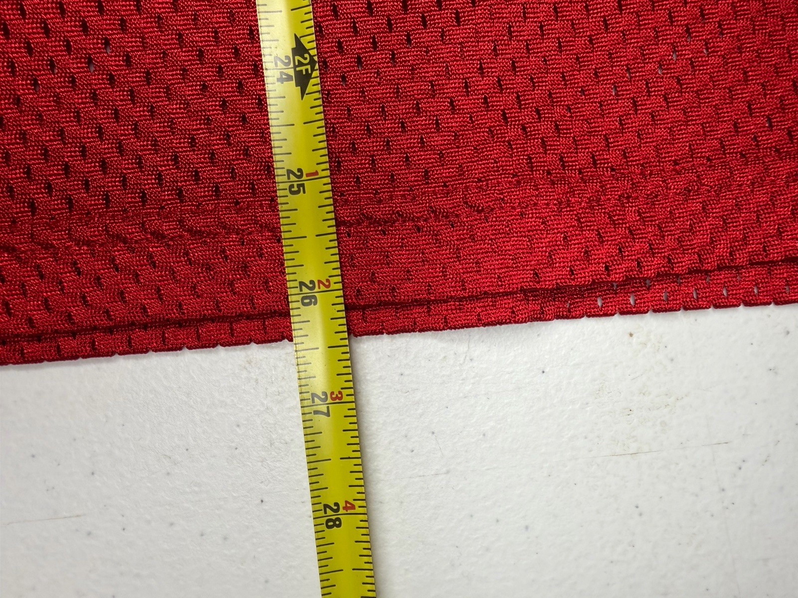 Vintage Russell Athletic Football Practice Jersey #24 Red Mesh XL 90s