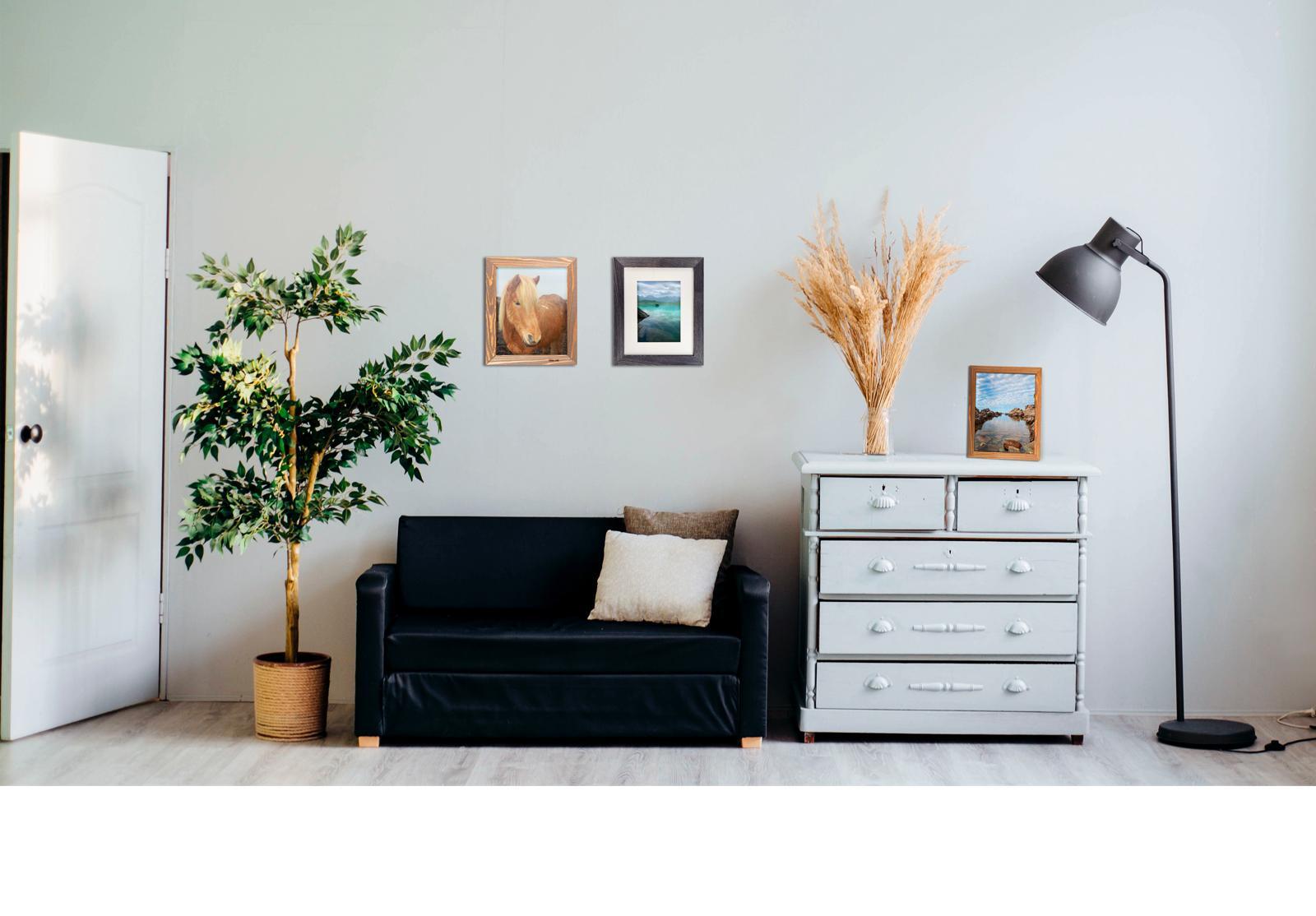 Rustic Wooden Picture Frames - Natural Solid Distressed Wood - Wall/ Tabletop