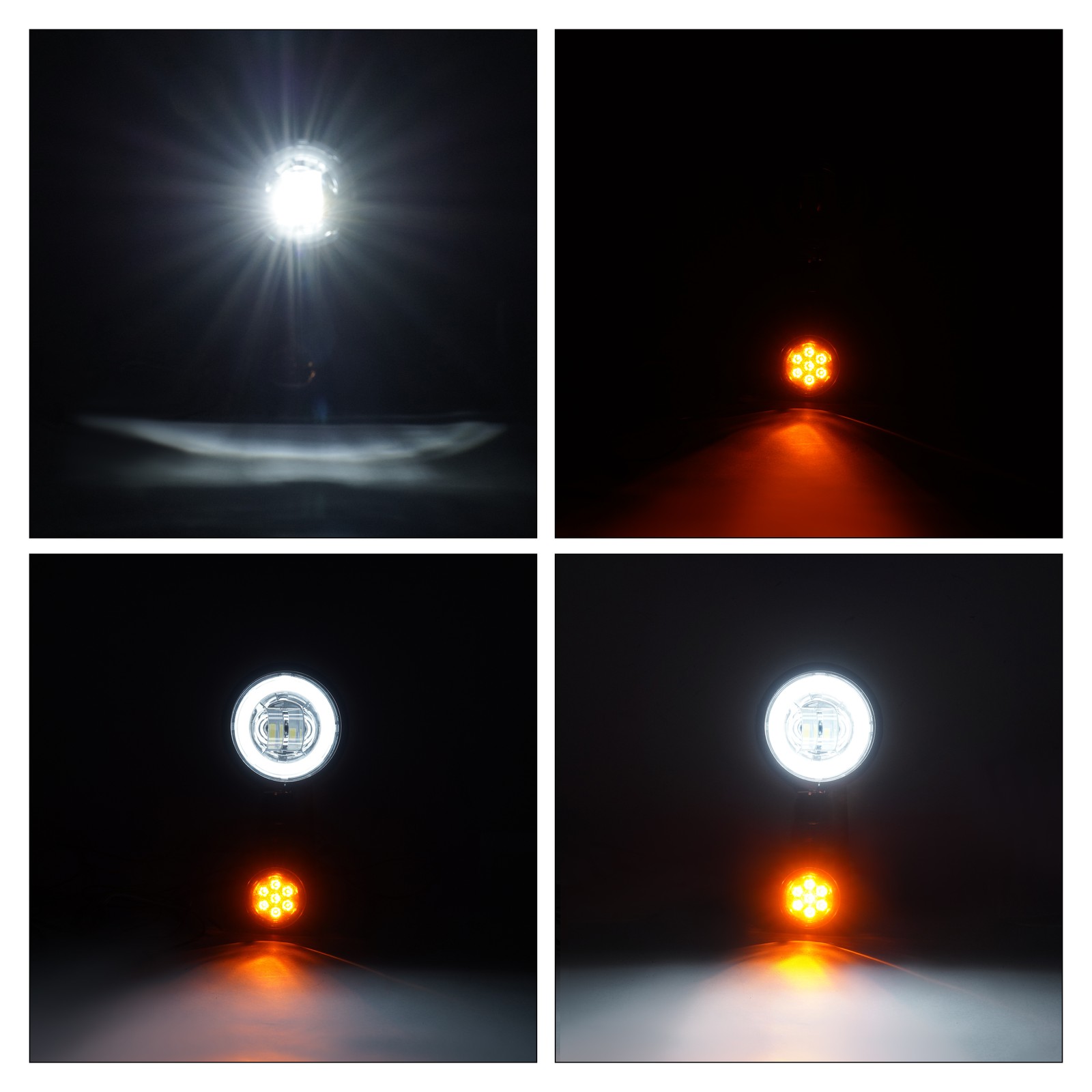 Fog Light Bracket Turn Signal LED For Harley Road King Street Glide 1994-2024