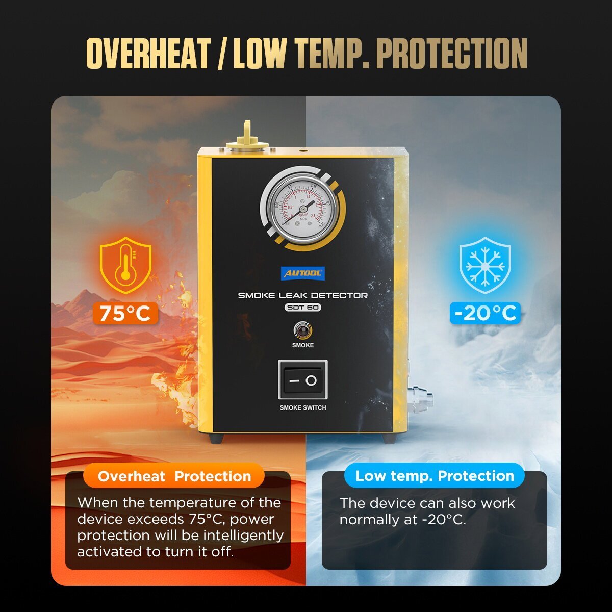 Automotive EVAP Smoke Machine Diagnostic Pipe System Vacuum Car Leak Detection