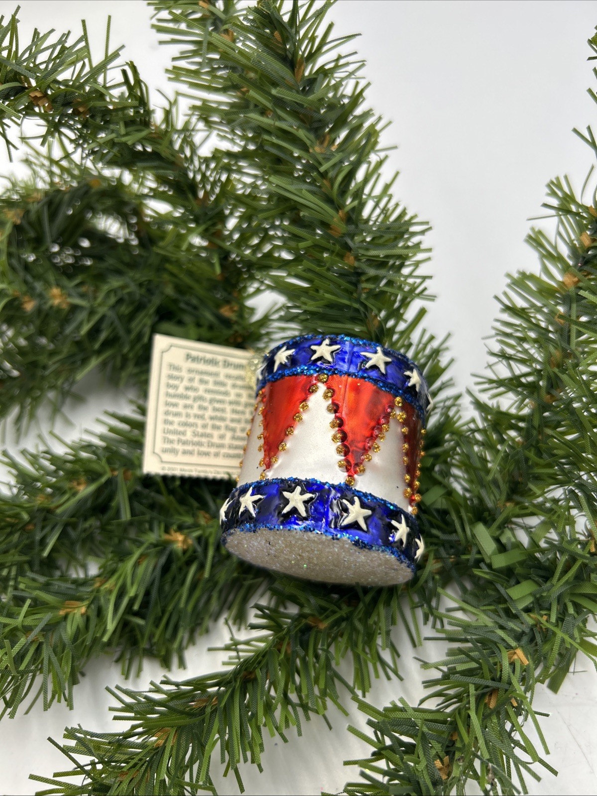 Old World Christmas Patriotic Drum New NO TAG