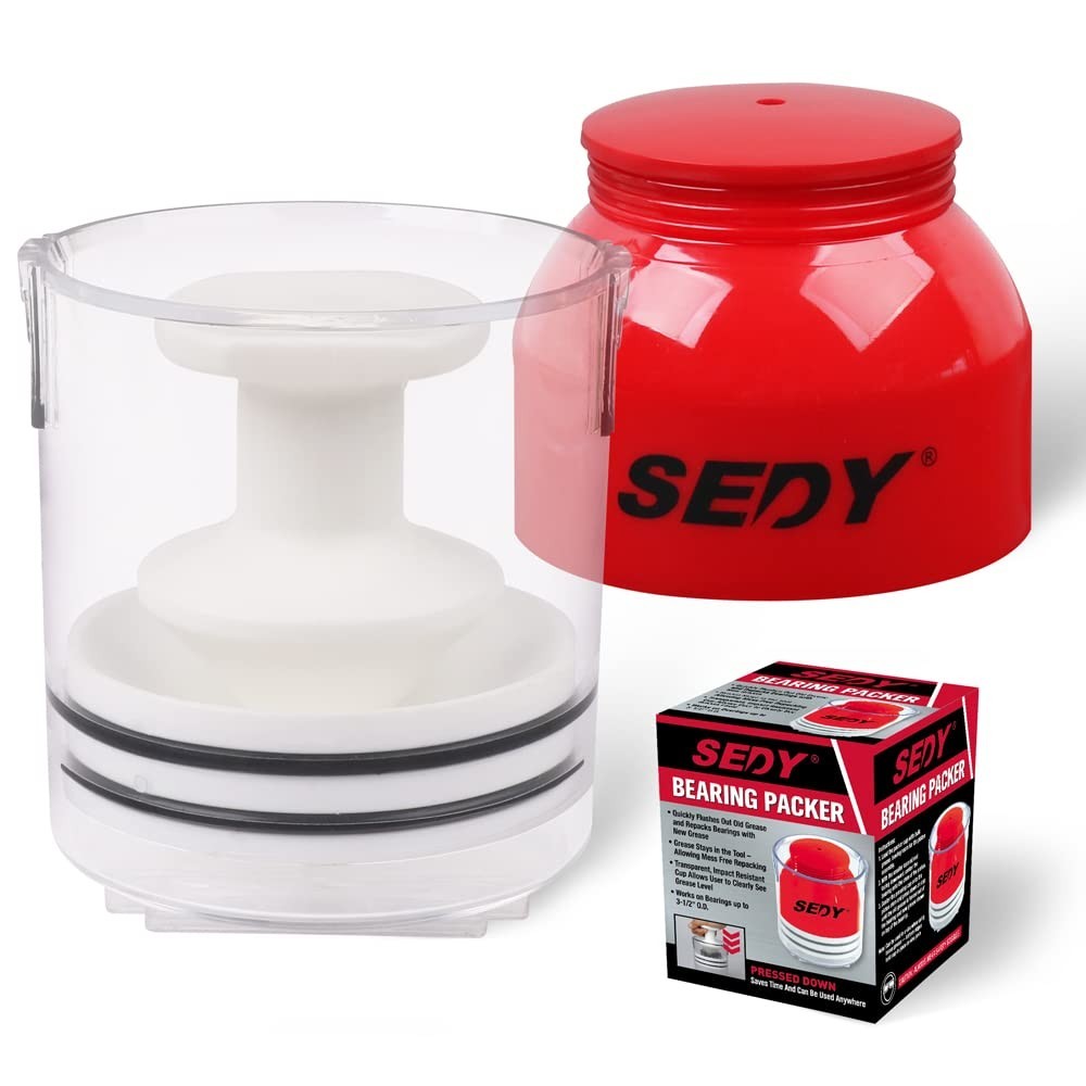 Premium Bearing Packer Kit - Effortlessly Flushes Old Grease and Repacks Wheel