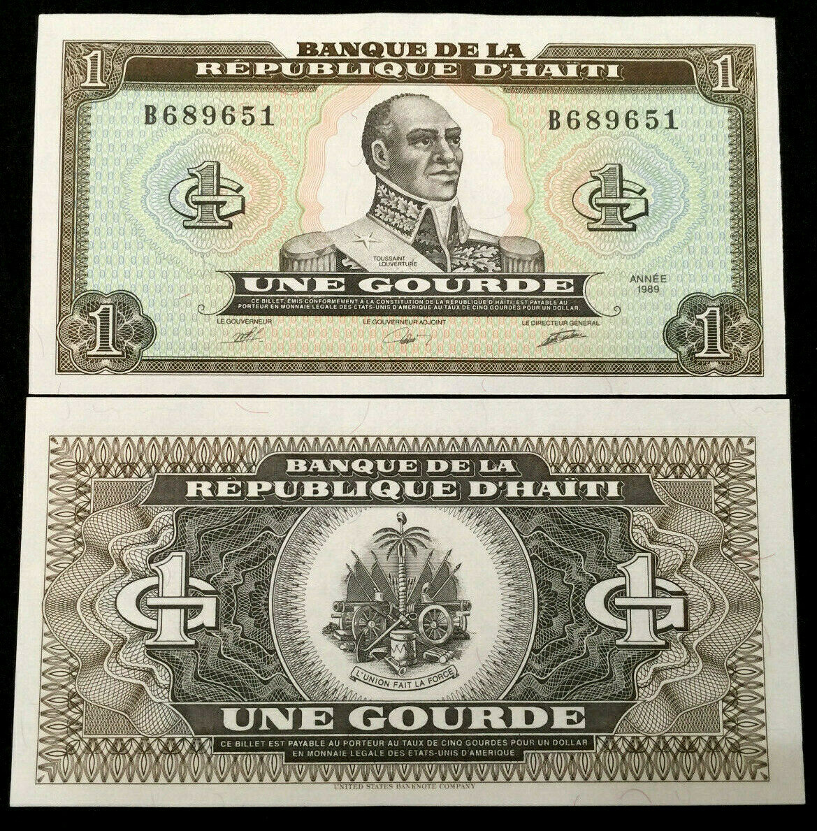 Haiti 1 Gourde Banknote World Paper Money UNC Currency Bill Note
