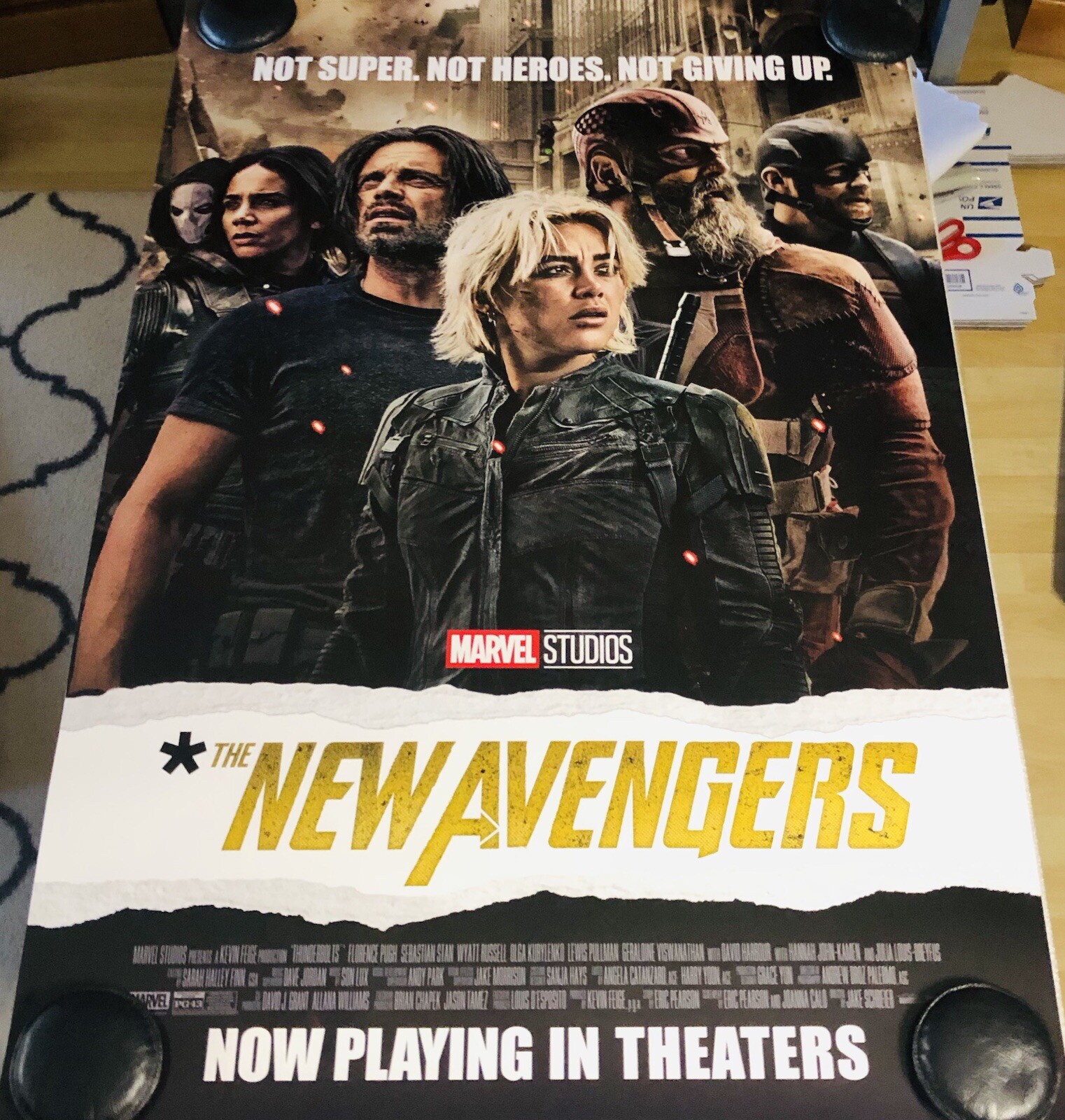 THE NEW AVENGERS Original DS Double Sided 27x40 THUNDERBOLTS Movie Poster Rare