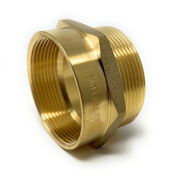 G Thread (Metric BSPP) Female to NPT Male Adapter - Lead-Free (2" x 2")