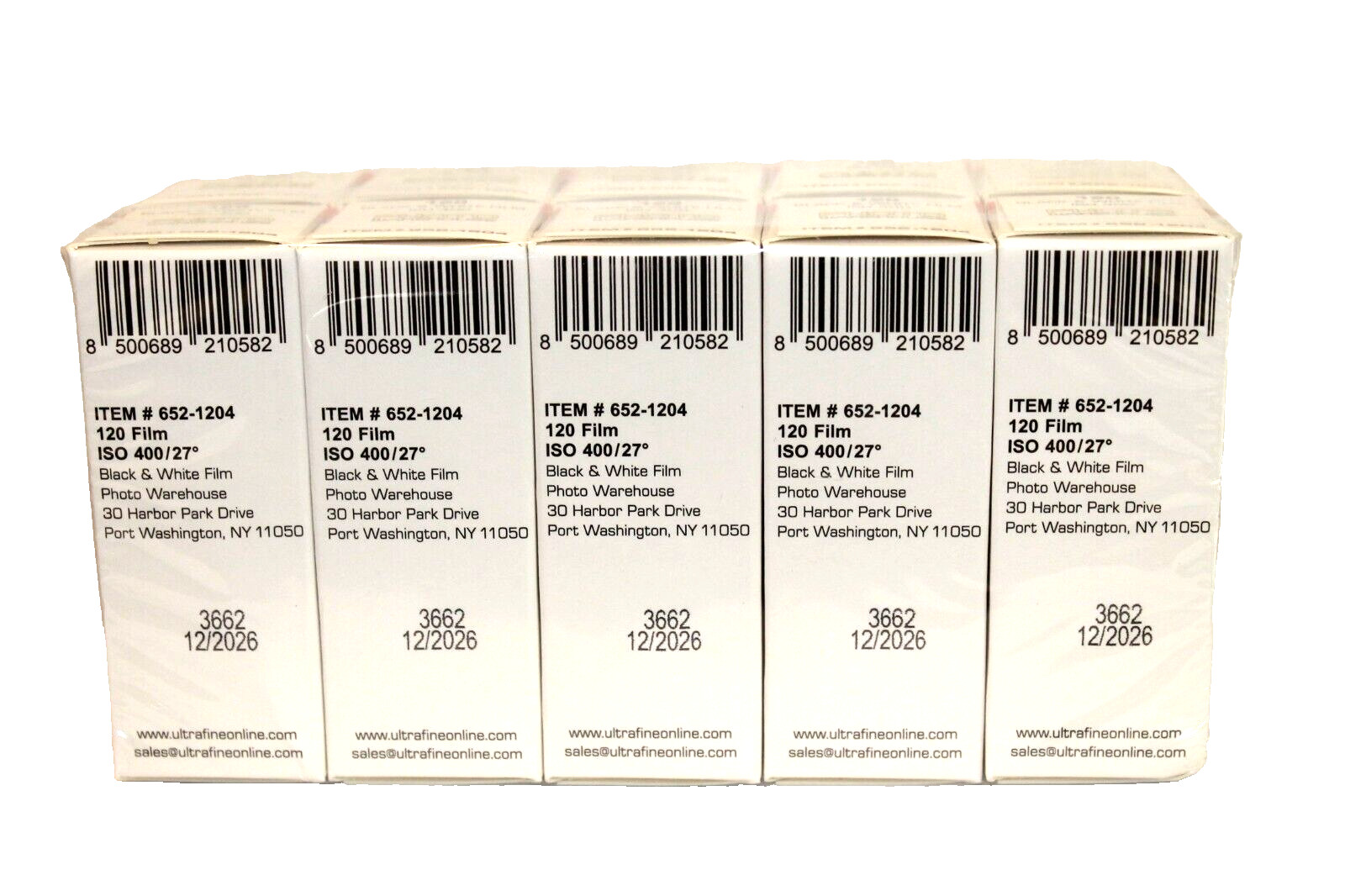 10 rolls - Ultrafine Xtreme Film 400 Speed Black and White 120 Format