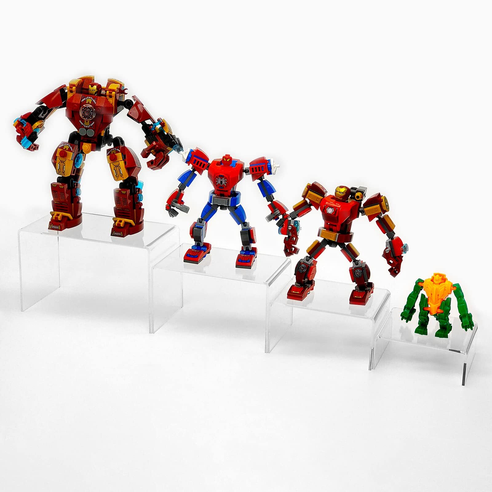 8-Piece Acrylic Display Risers Clear for Desserts Figures