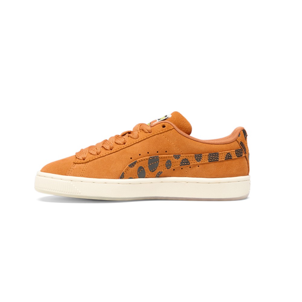 PUMA Suede X Cheetah Lace Up Youth Boys Orange Sneakers Casual Shoes 39885401