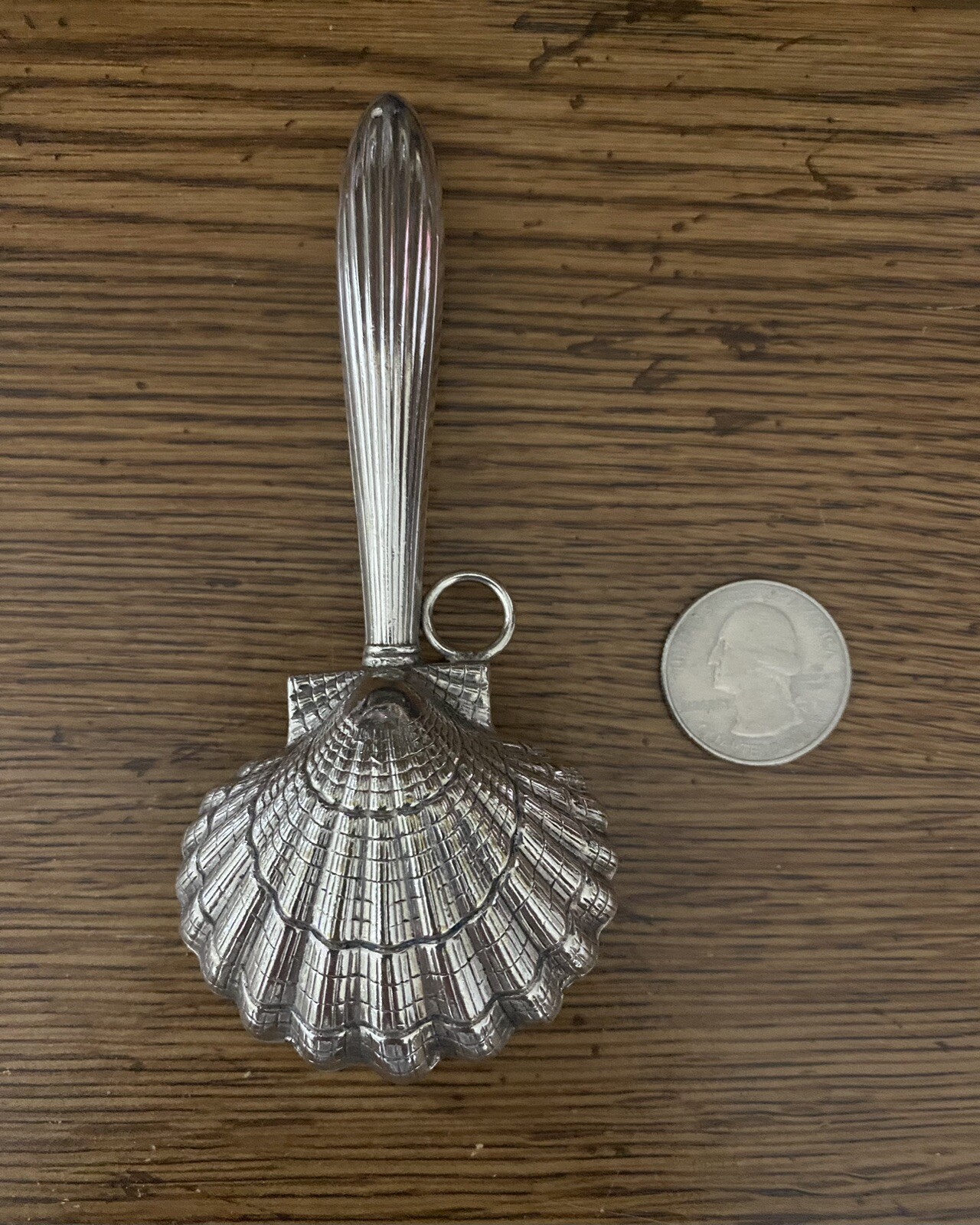 Sterling Silver Shell Rattle Antique
