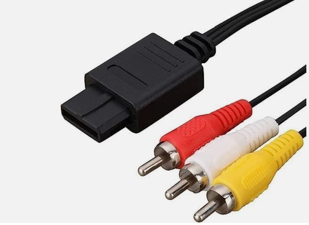 N64 SNES Gamecube 6FT RCA AV TV Audio Video Stereo Cable Cord For Nintendo 64