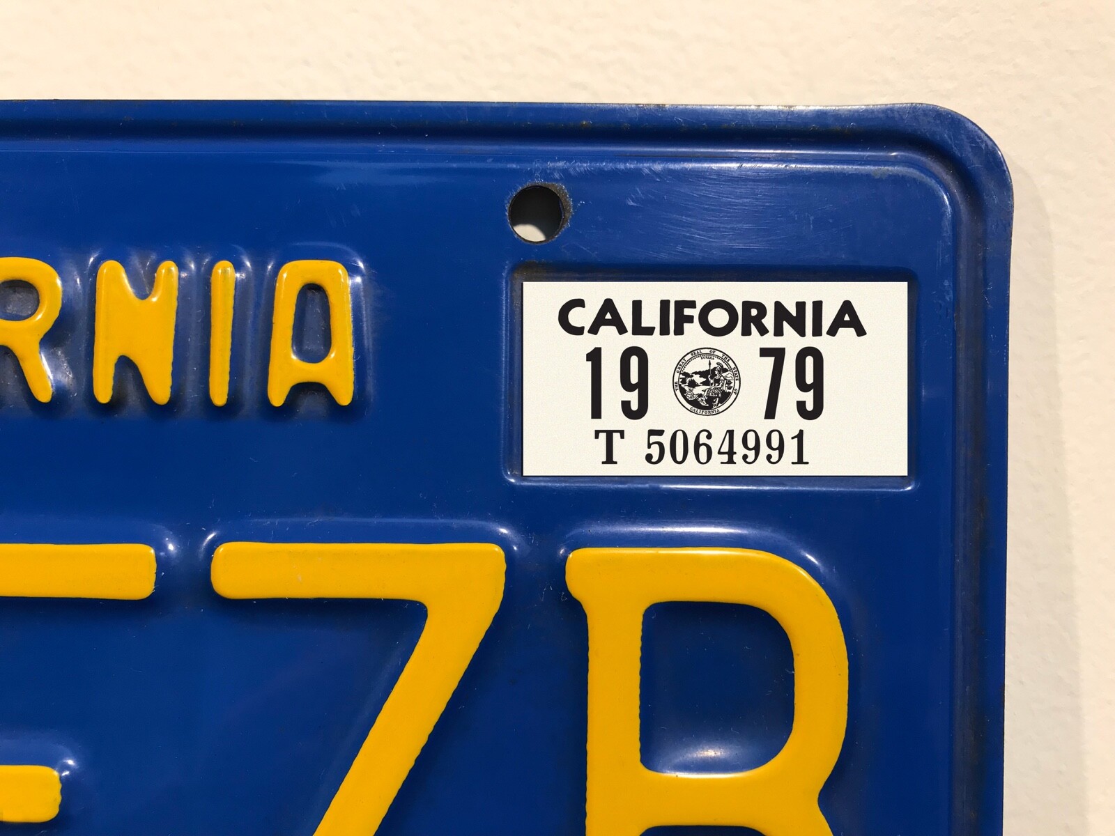 1979 California License Plate Registration Sticker, decal, YOM, CA DMV