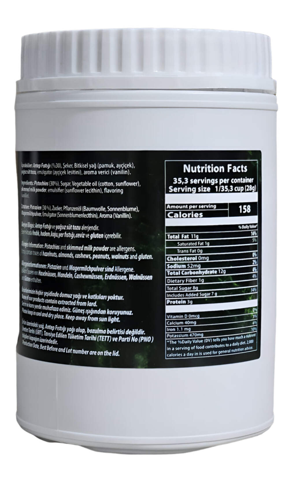 Pistachio Nut Sauce, 30% Pistachio, Sauce for Dubai Chocolate Bars, 1kg/2.2lbs