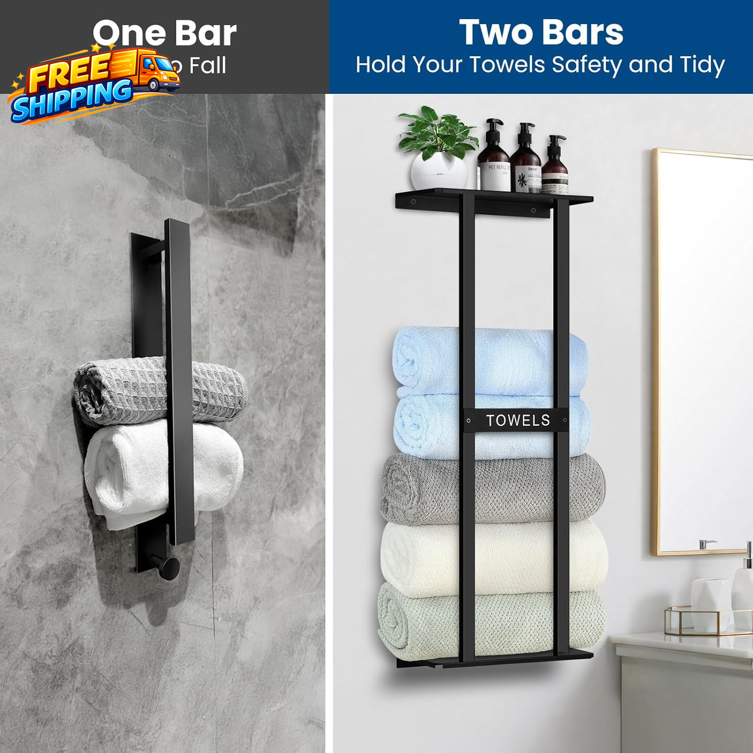 Bathroom Towel Storage Rack Wall Mounted Bathroom Towel Rack 30 Inch Heavy Duty