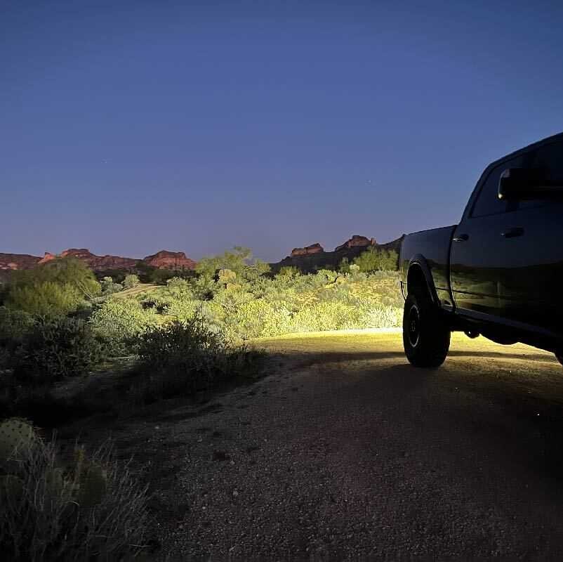 NACHO Quatro Spot 4-inch Offroad LED 120W Fog Lights Pair & Amber/Smoked Covers