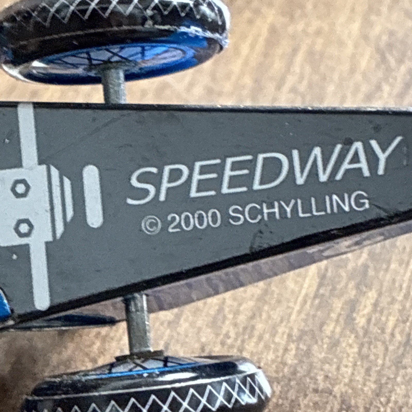 Schylling Speedway Racer Classic Wind-Up Tin Car Driver #2 Blue No BOX Or Key