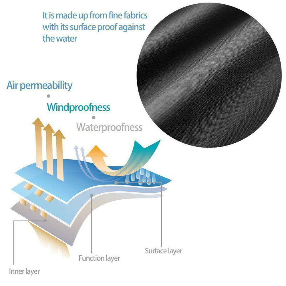 Motorcycle Cover waterproof Heavy Duty for Winter Outside Storage 3XL Snow Rain