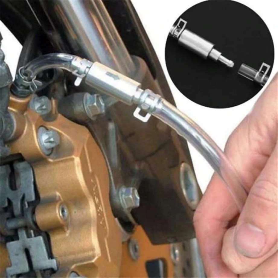Clutch Brake Bleeder Hose One Way Valve Tube Bleeding Tool Kit Motorcycle Car/+