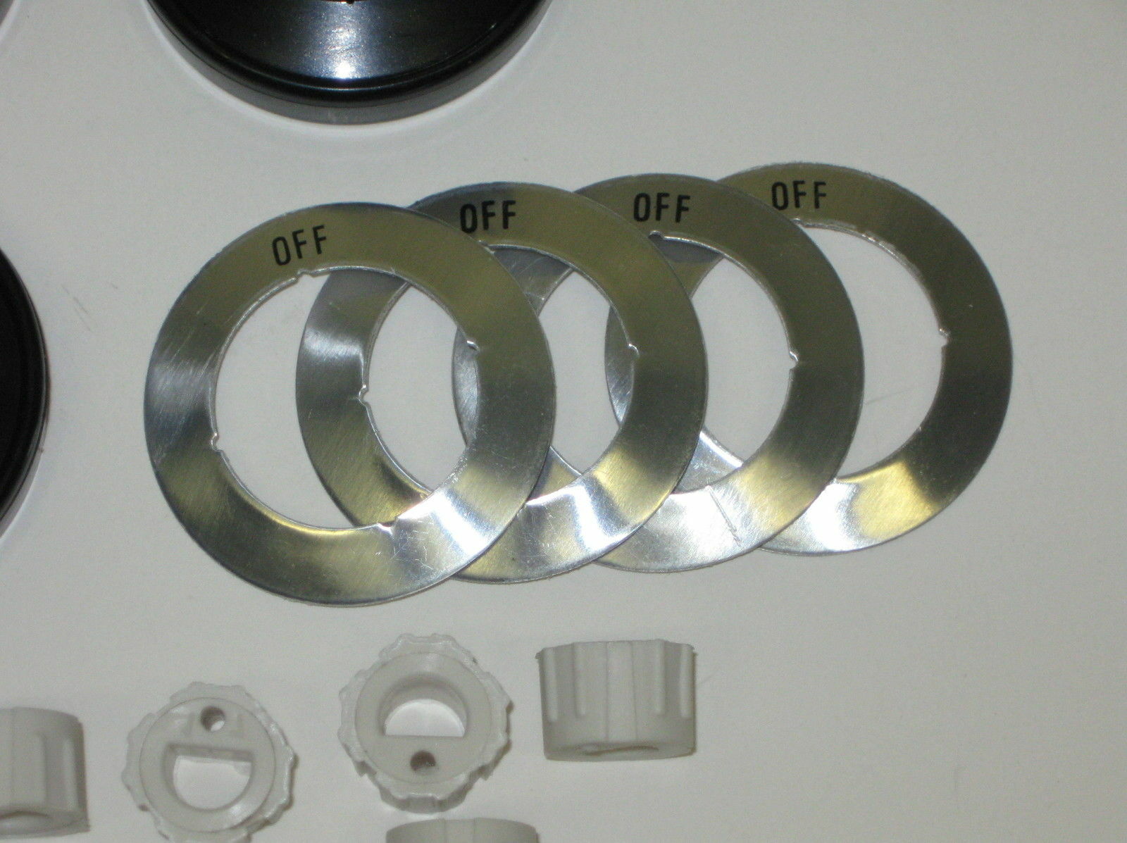 RK203 Gas Range Burner & Thermostat Black Knobs Pkg of 5 Universal NEW