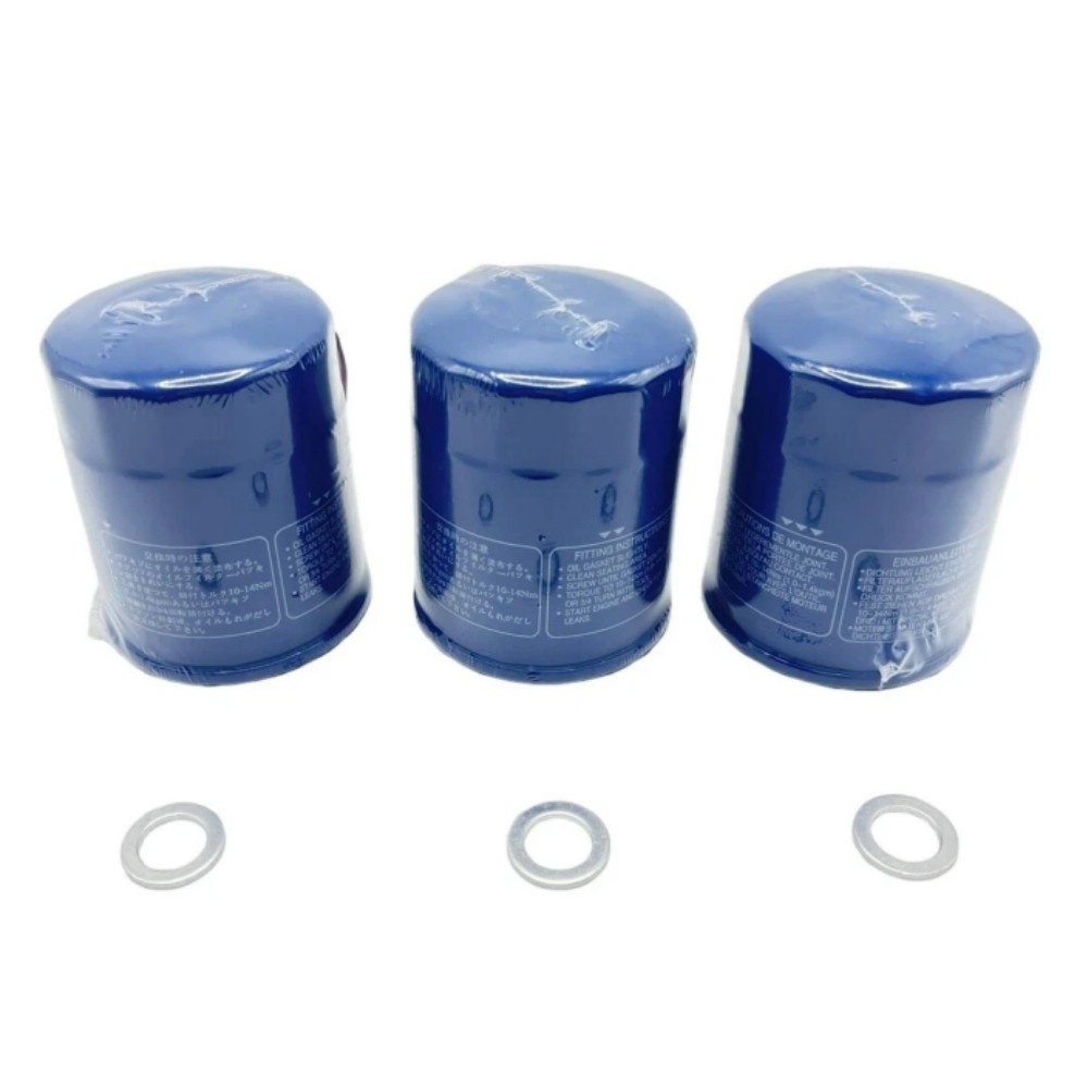 NEW For Honda 15400-PLM-A02 Oil Filter 3 Pk Filters, 3 Washers