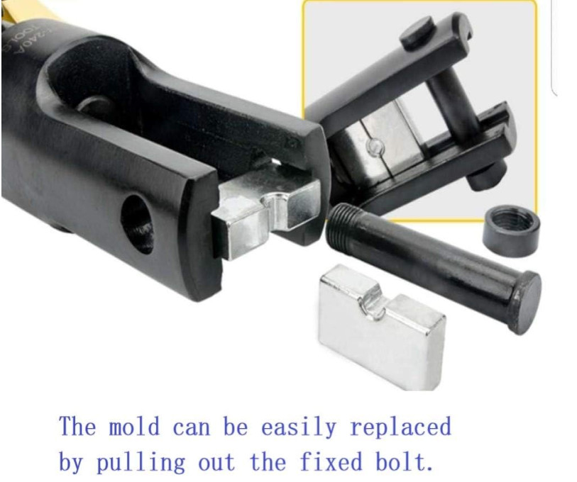 Prensa hidráulica industrial para terminales de cable 16T, 9 AWG-600 MCM con 13