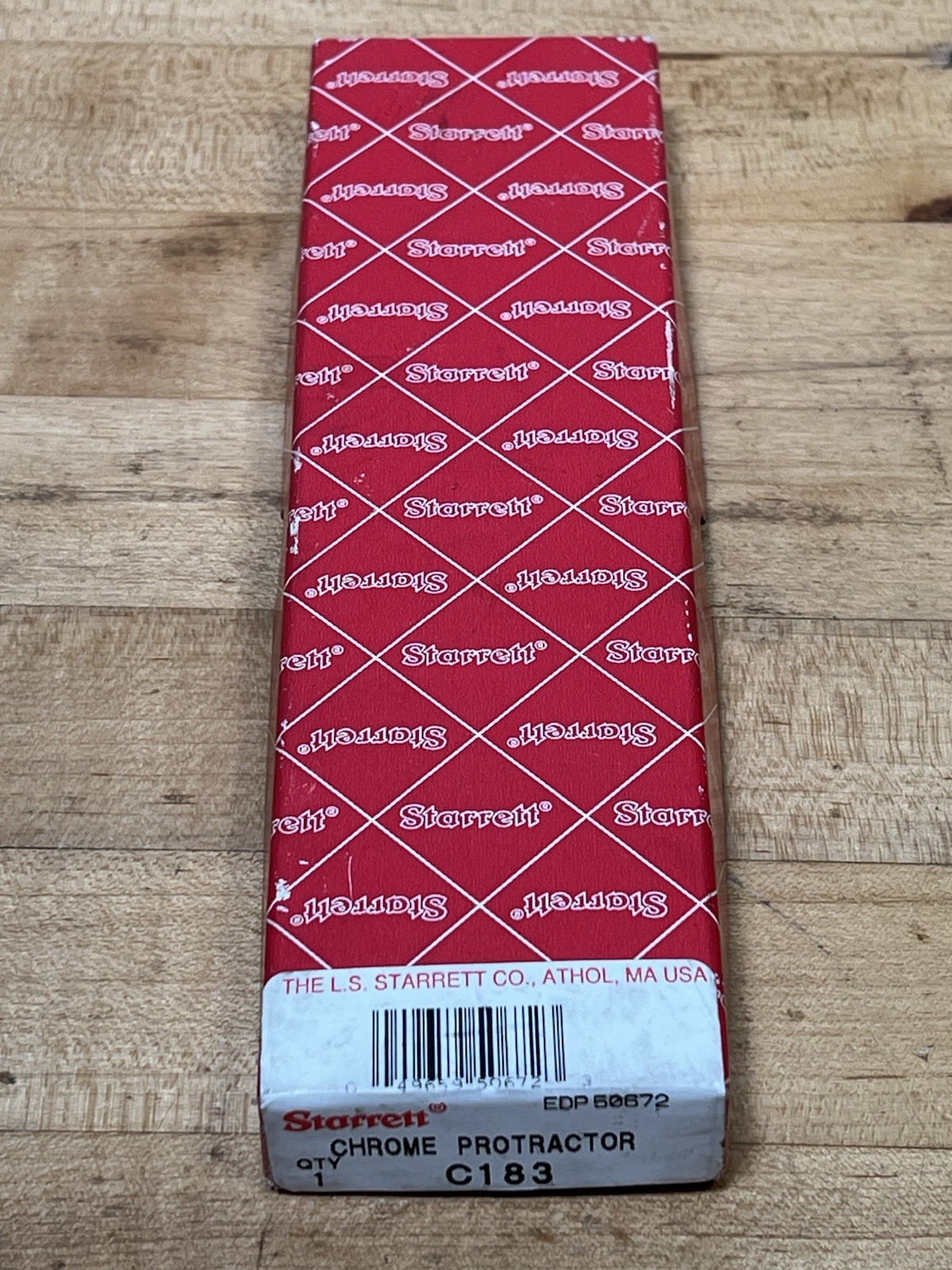 STARRETT C183 Manual-Reading Chrome Protractor EDP: 50672 - 1° Grad. - NEW -USA