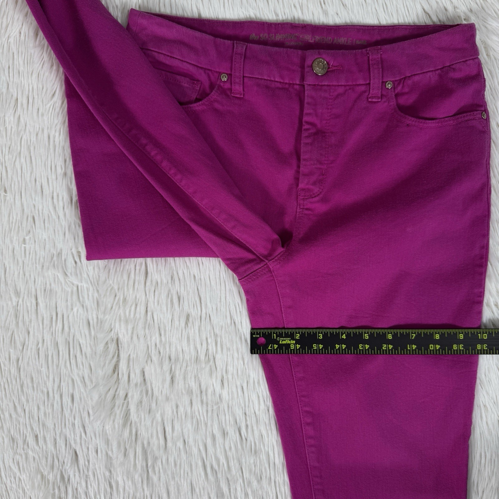 Chico's Pink The So Slimming Girlfriend Ankle Denim Jeans Women's 0.5 US 6