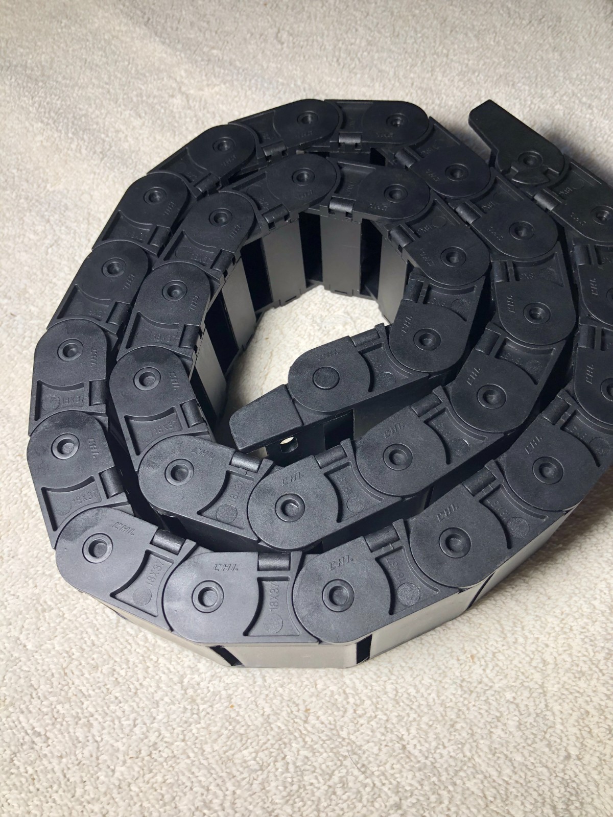 18x37mm x 1m Cable Drag Chain Wire Carrier