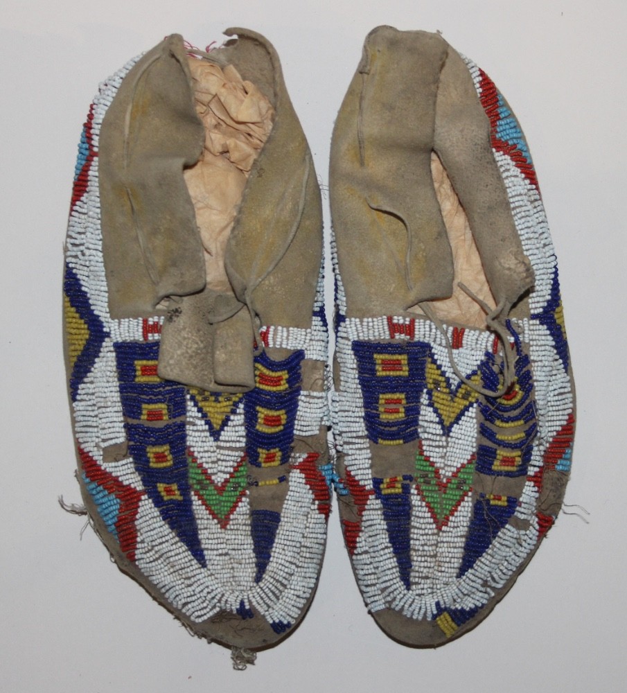Plains Tribe Beaded Moccasins