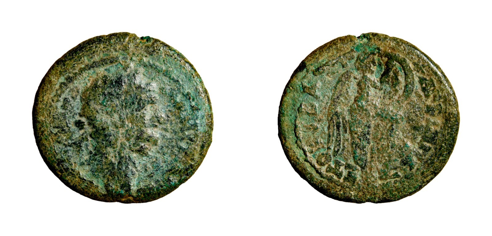 Judaea Capta JUDAEA, Herodians. Agrippa II, with Domitian. Circa 50-100 CE. Æ