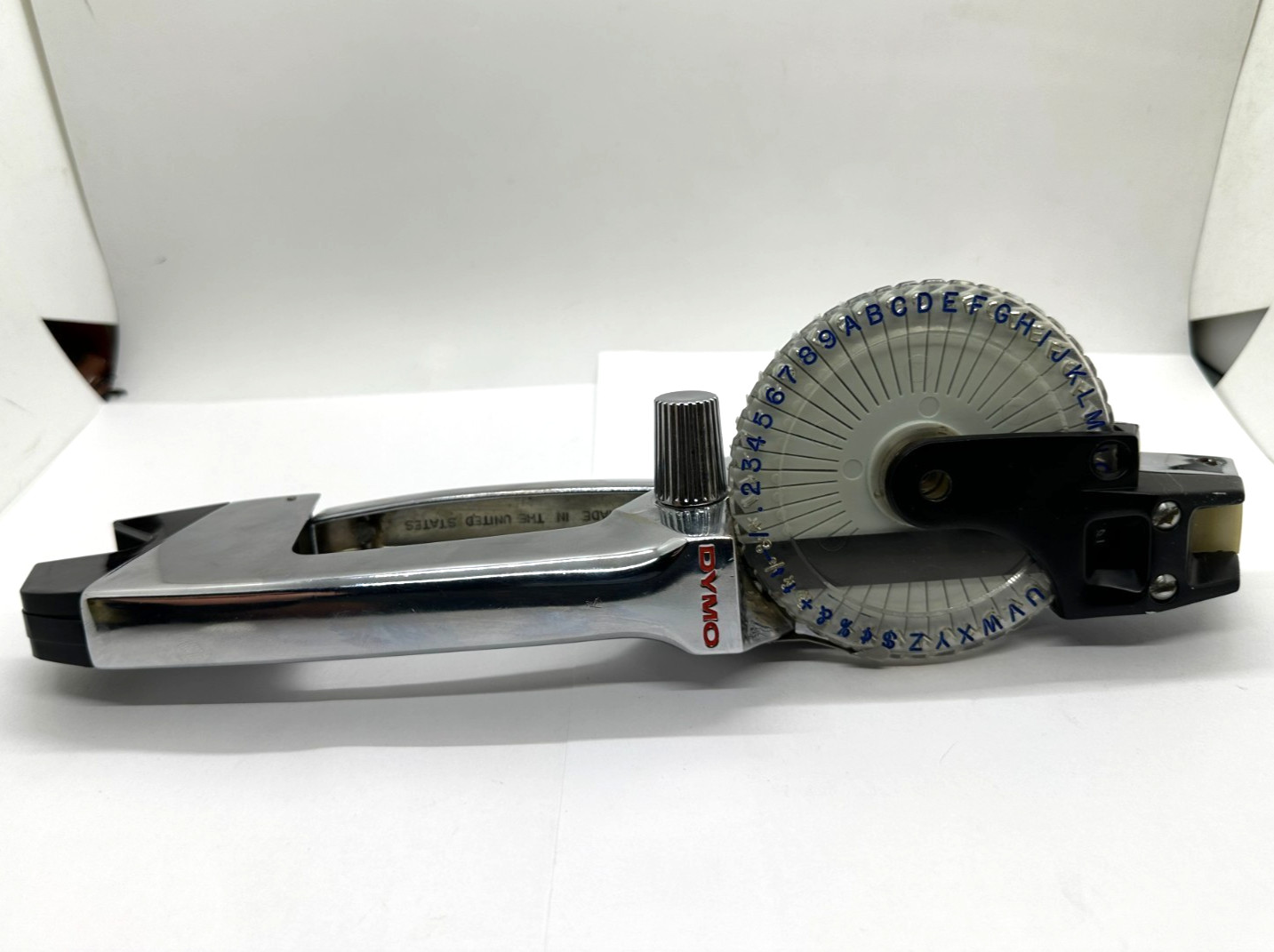 Vintage DYMO Metal Label Maker Made In USA. Tested Works (READ)