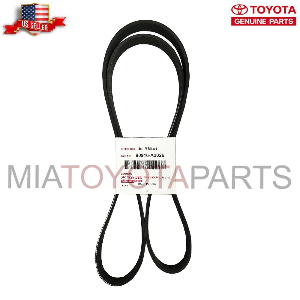 OEM Genuine Toyota Serpentine Drive Belt 90916-A2026 Avalon Camry Highlander