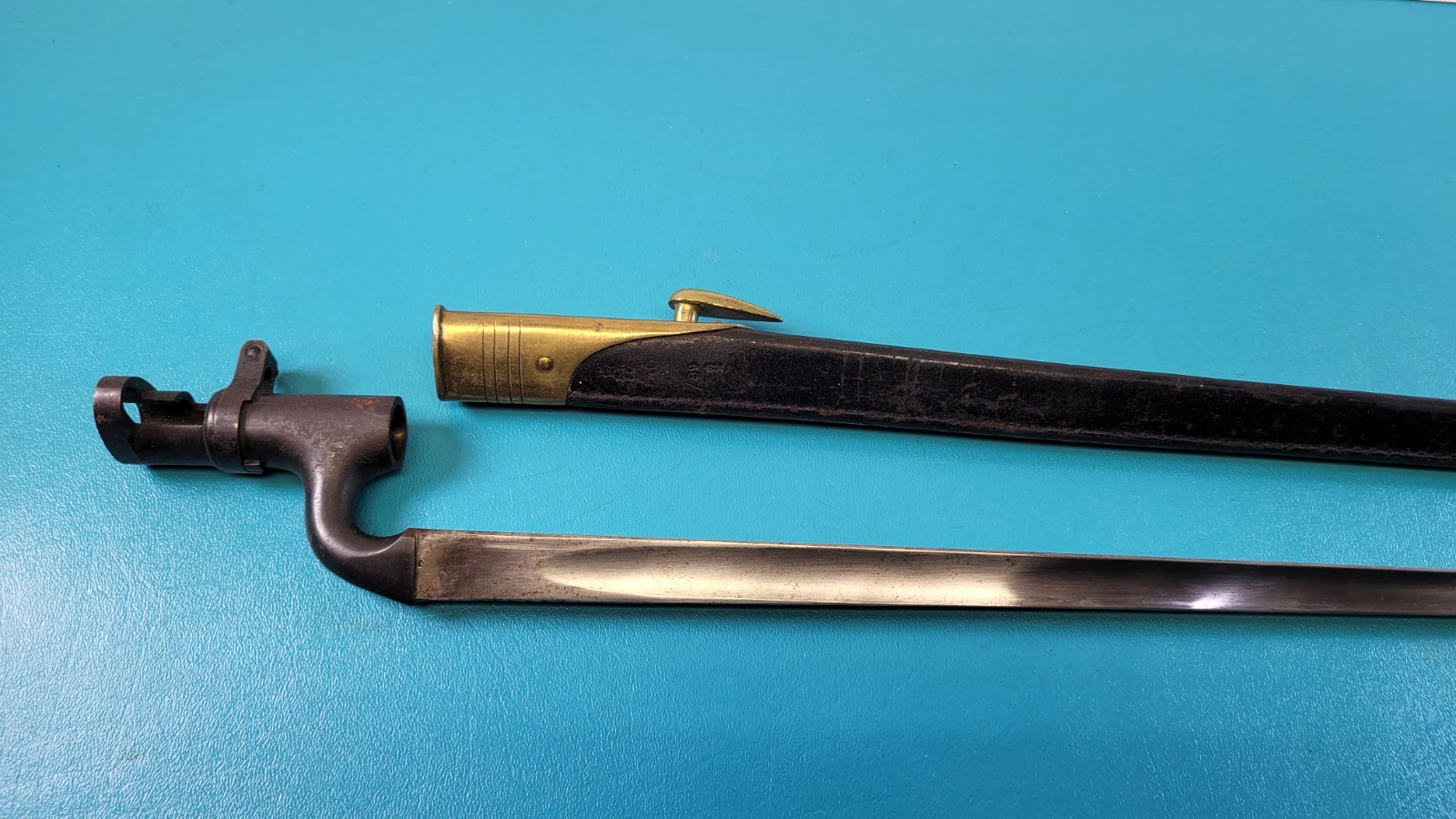 English Pattern 1895 Martini Enfield Socket Bayonet + Scabbard TR876